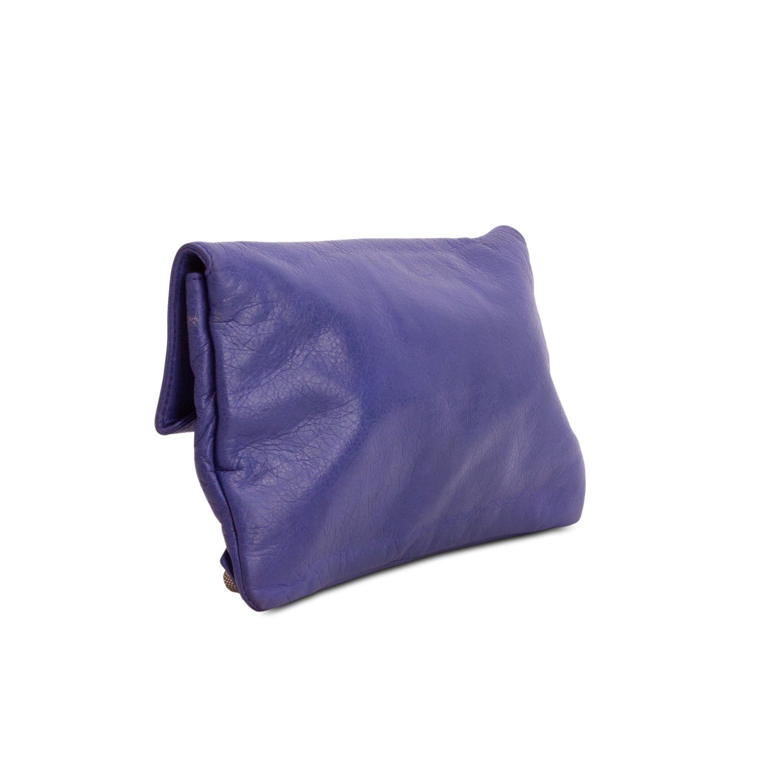 Balenciaga Purple Agneau Leather Giant 12 Envelope Clutch