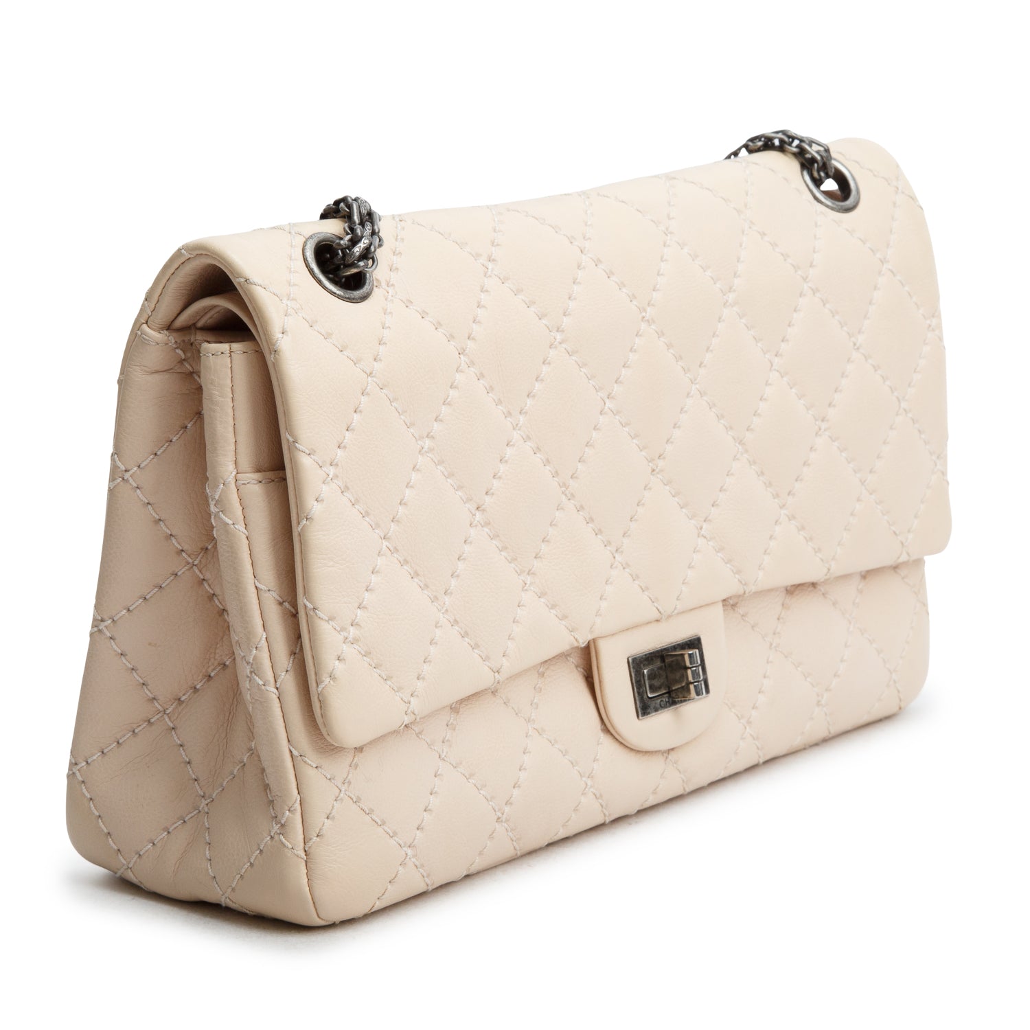 Chanel Pink Calfskin Leather 2.55 Reissue 226 Double Flap Bag