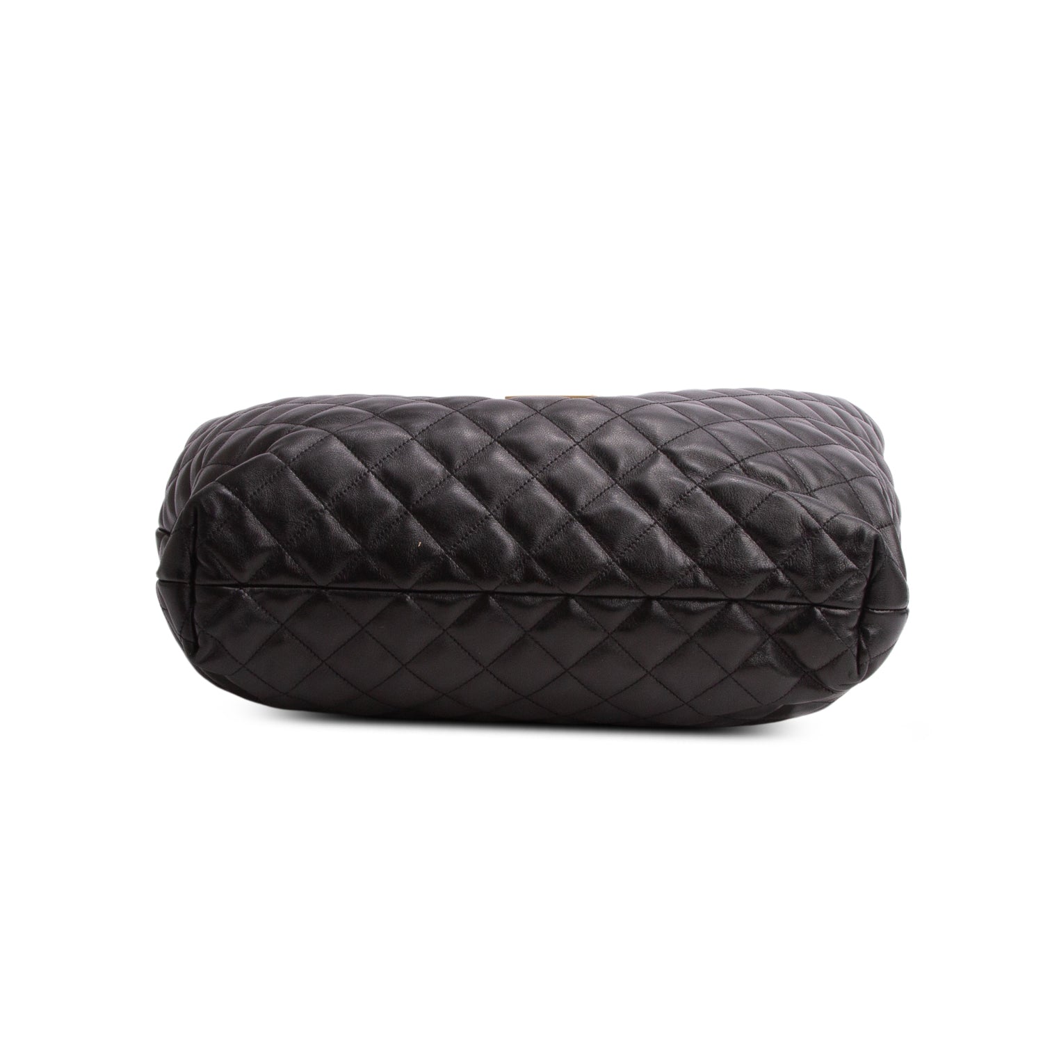 Saint Laurent 2022 Black Lambskin Quilted Maxi Icare Shopping Tote w/ Box & Pouch