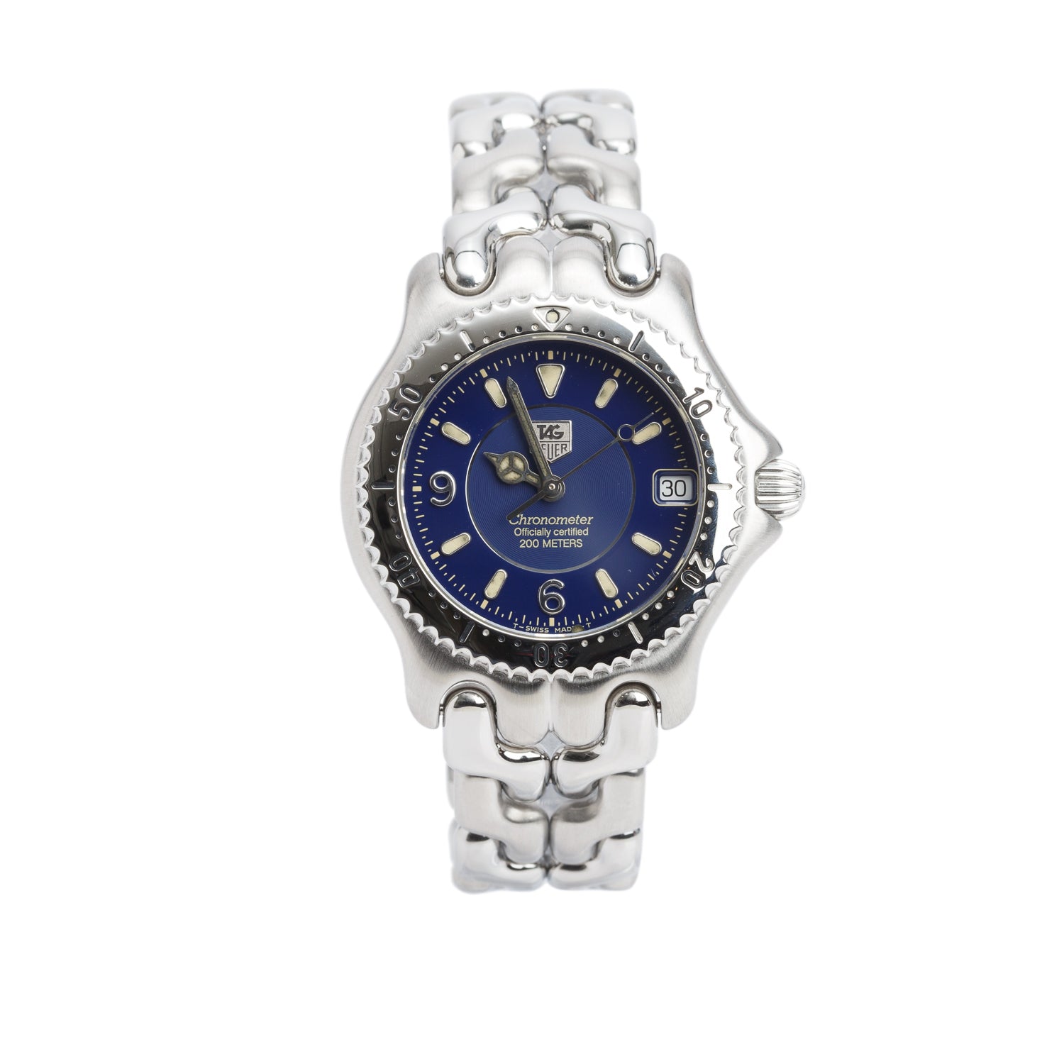 Tag Heuer Stainless Steel Chronometer 200M 34 MM Automatic Watch Blue Dial WG5214