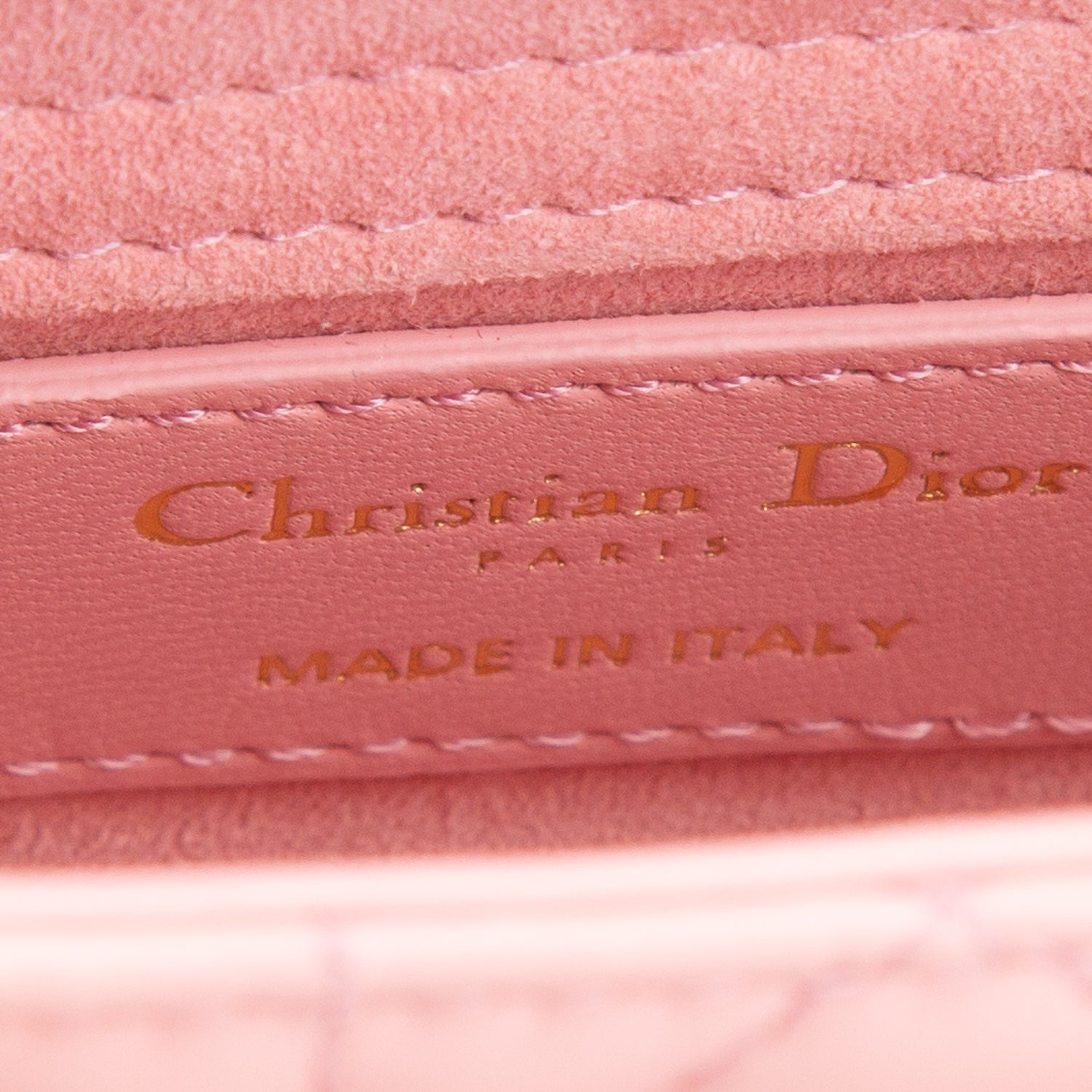 Christian Dior 2023 Pink Lambskin Cannage Amour Micro Lady D-Joy w/ Box & Straps