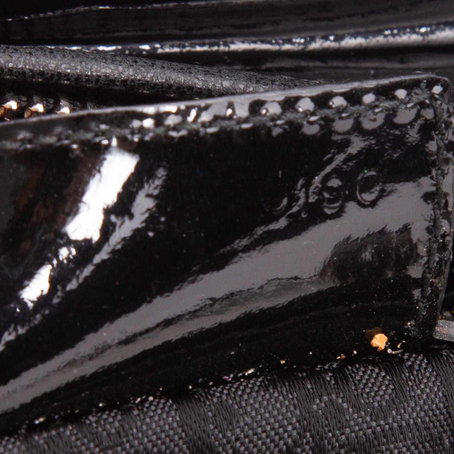 Christian Dior Black Cannage Patent Leather Medium Lady Dior Bag w/ Straps