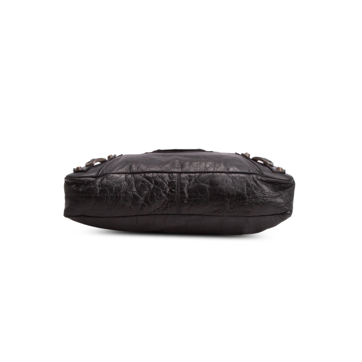 Balenciaga Black Agneau Classic Hardware First Bag w/ Strap