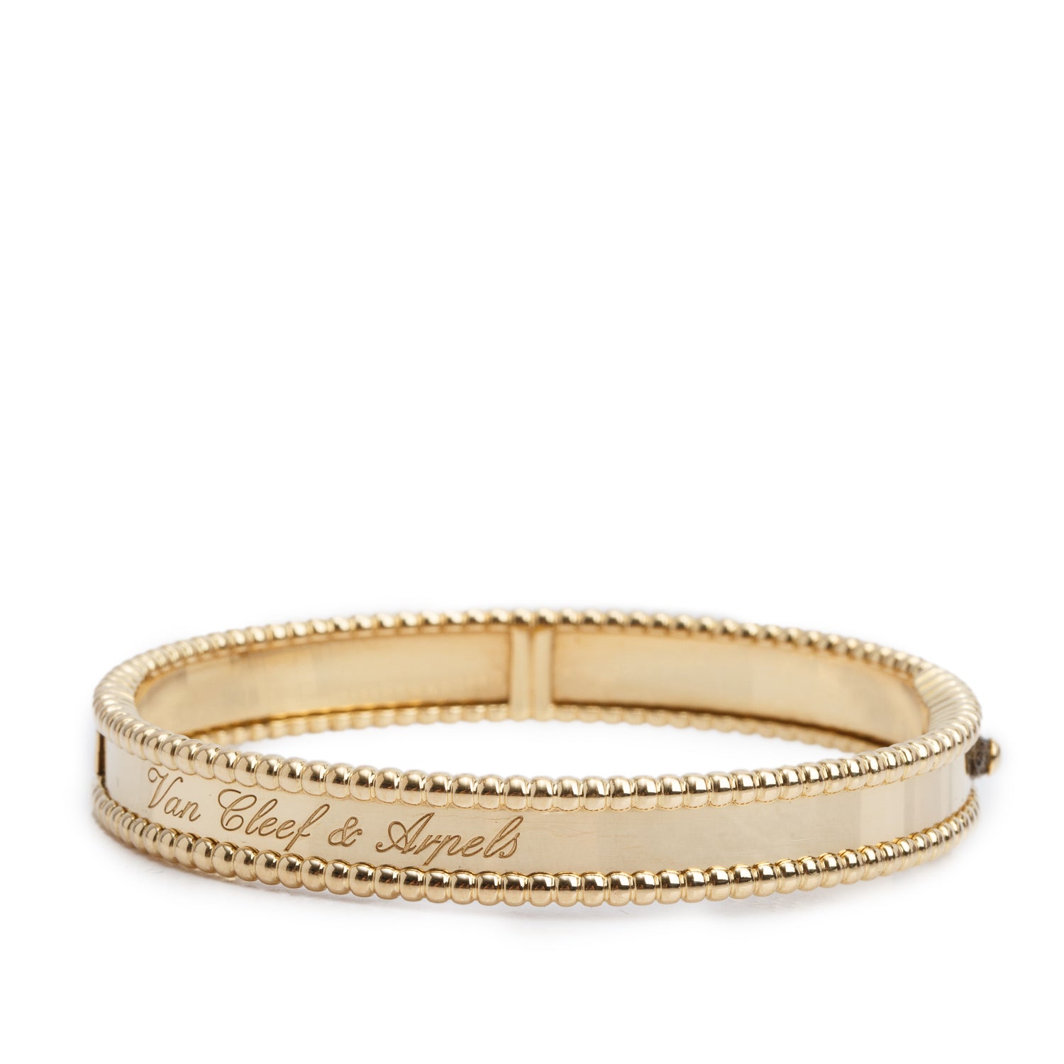Van Cleef & Arpels 2024 18k Yellow Gold Perlee Signature Bracelet, Extra Small Model w/ Box, Receipt & Certificate