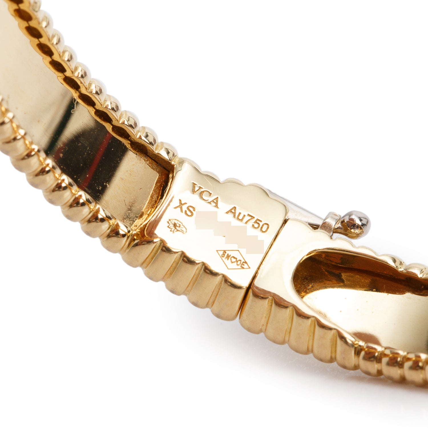 Van Cleef & Arpels 2024 18k Yellow Gold Perlee Signature Bracelet, Extra Small Model w/ Box, Receipt & Certificate