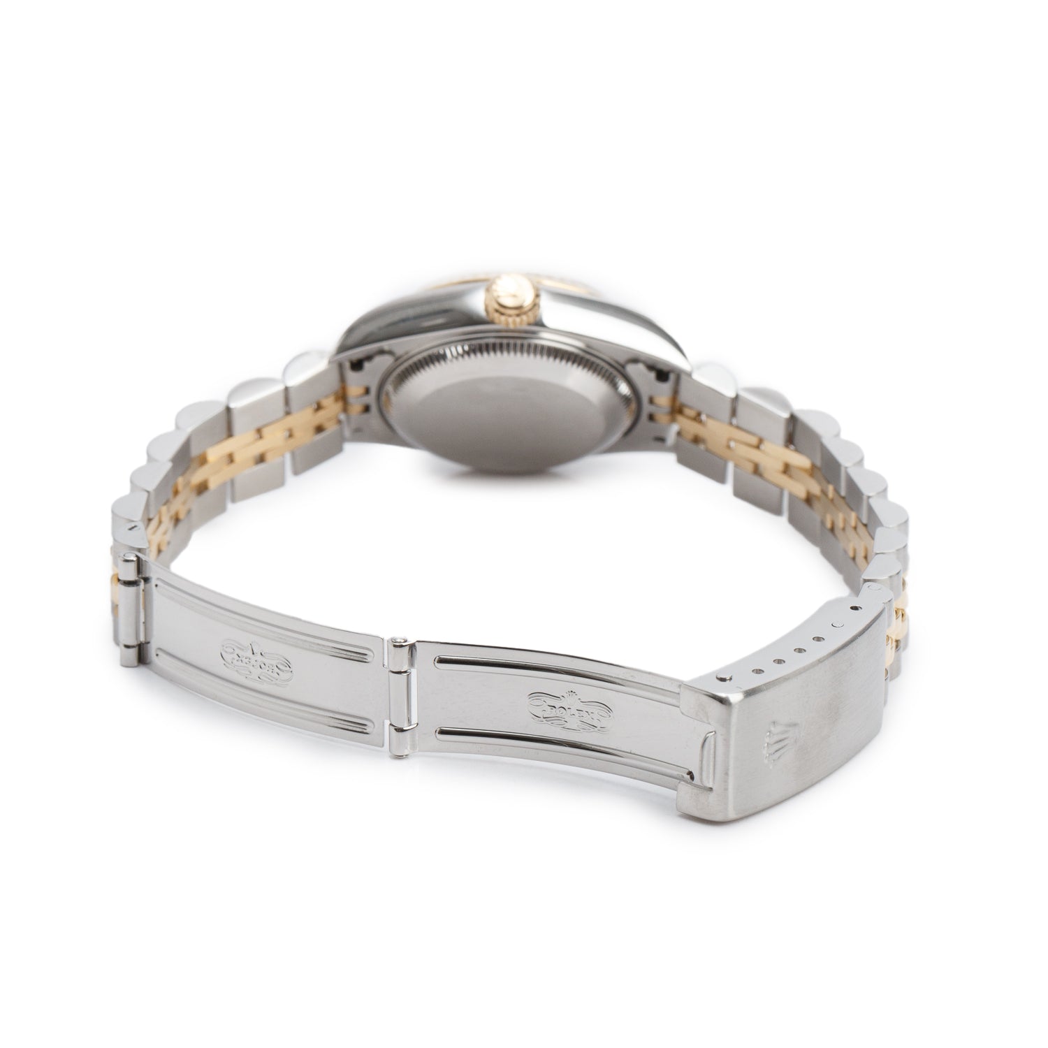 Rolex Stainless Steel & 18k Yellow Gold Datejust 26 MM Watch Champagne Diamond Dial 79173 w/ Box
