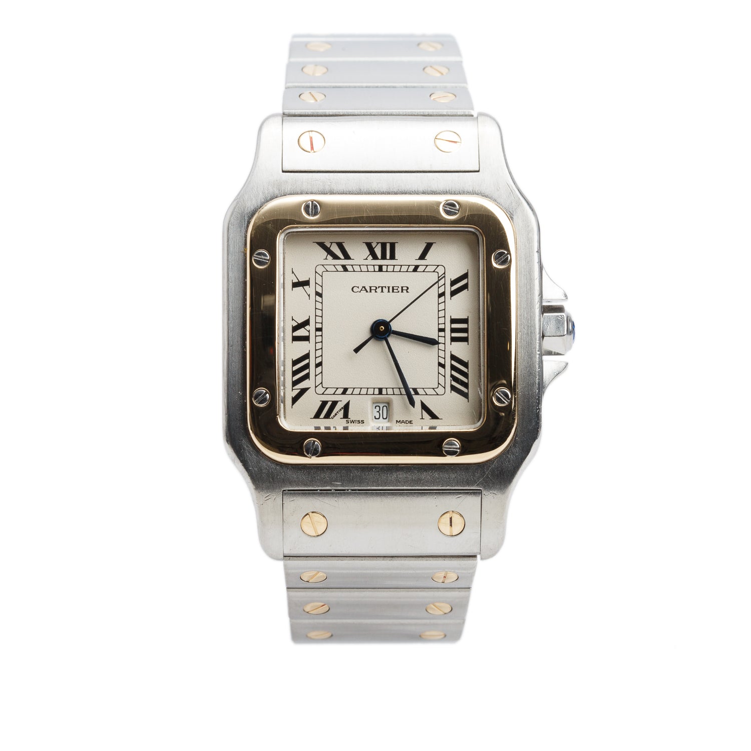 Cartier Stainless Steel & 18k Yellow Gold Santos Galbee Quartz Watch 187901