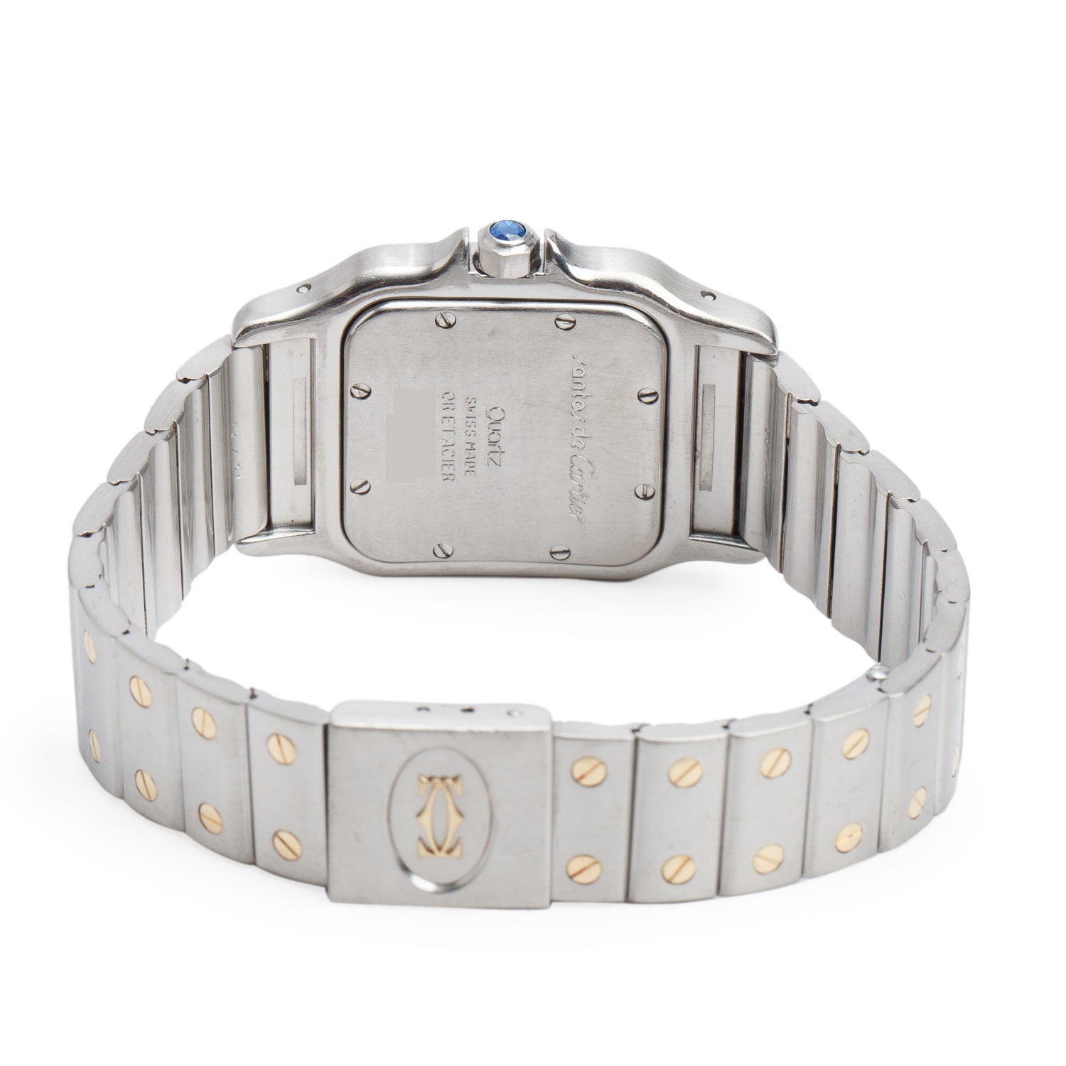 Cartier Stainless Steel & 18k Yellow Gold Santos Galbee Quartz Watch 187901