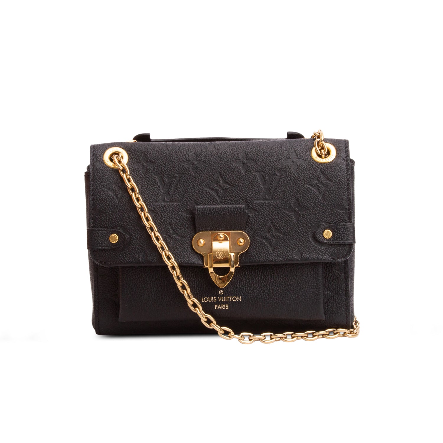 Louis Vuitton Black Monogram Empreinte Leather Vavin BB w/ Box