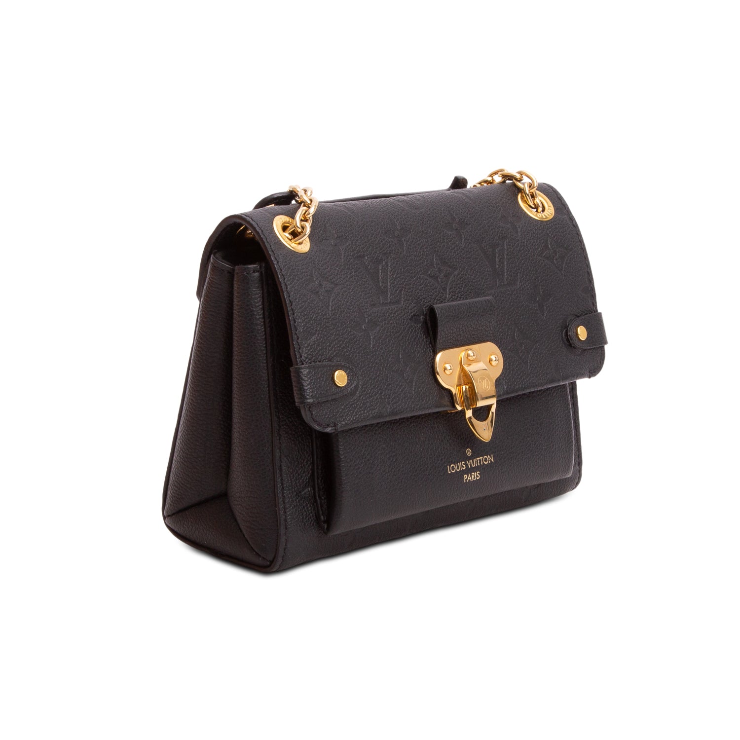 Louis Vuitton Black Monogram Empreinte Leather Vavin BB w/ Box