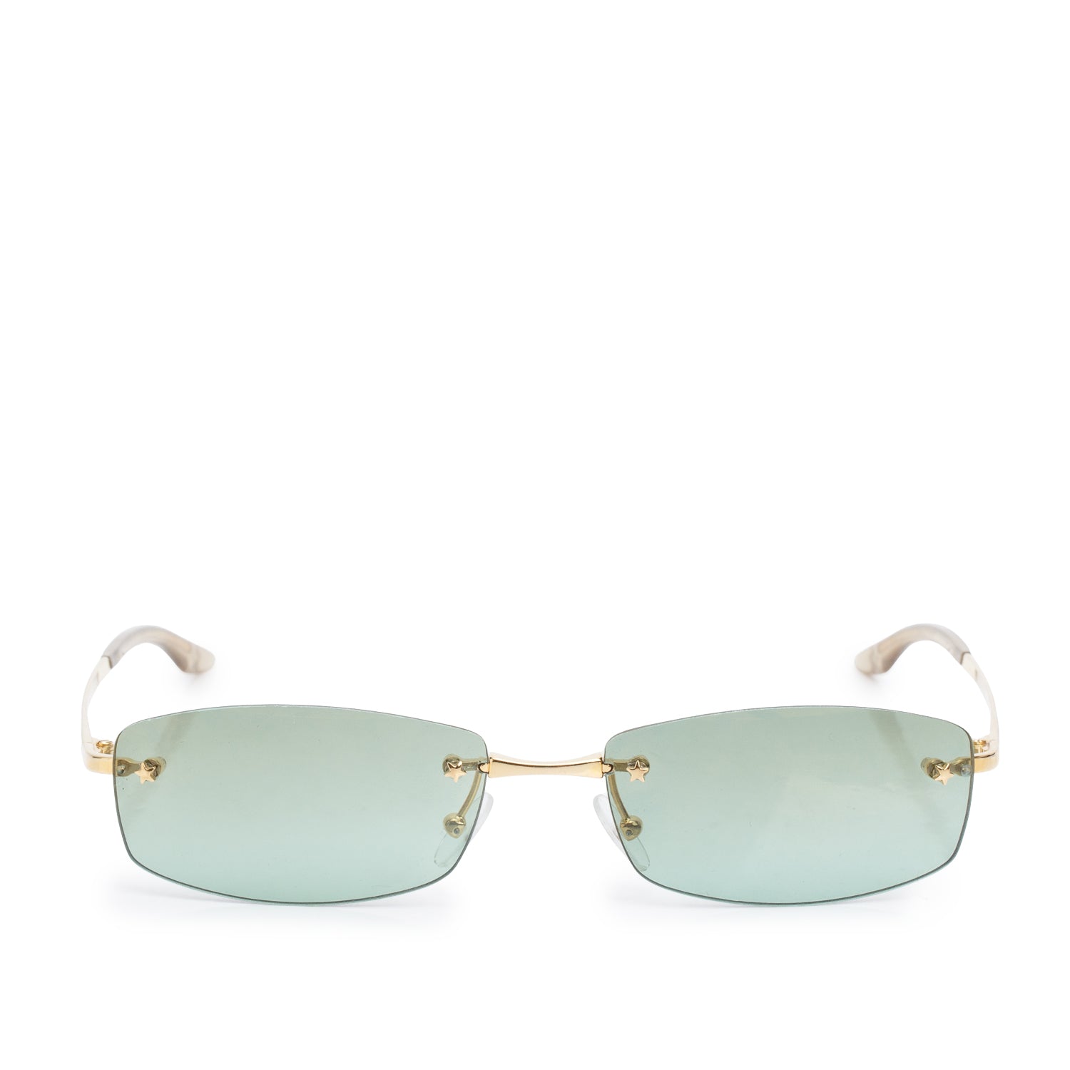 Christian Dior CD3613/S Green Gradient Rimless Rectangle Sunglasses