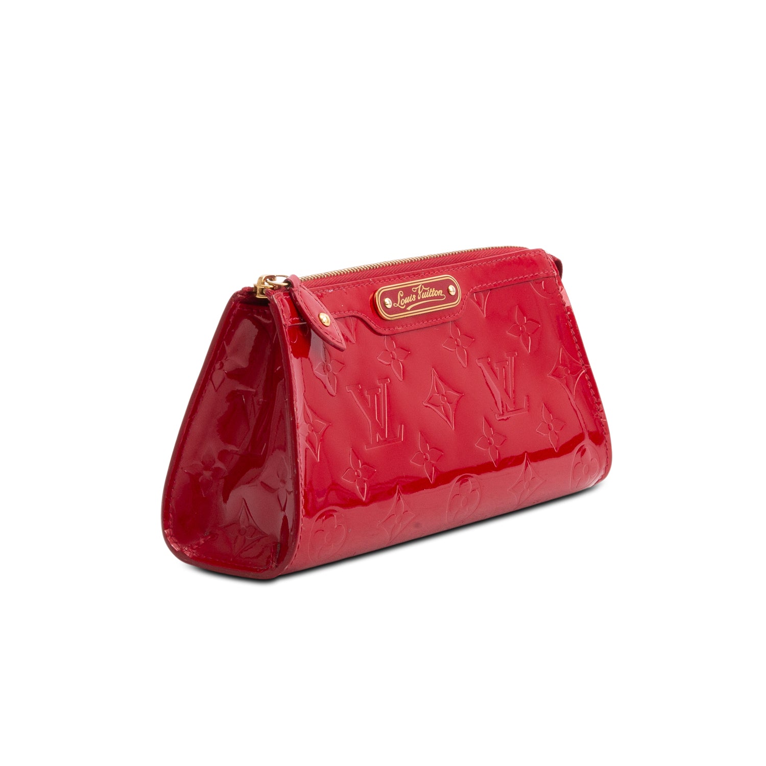Louis Vuitton Red Monogram Vernis Leather Trousse Cosmetic Pouch