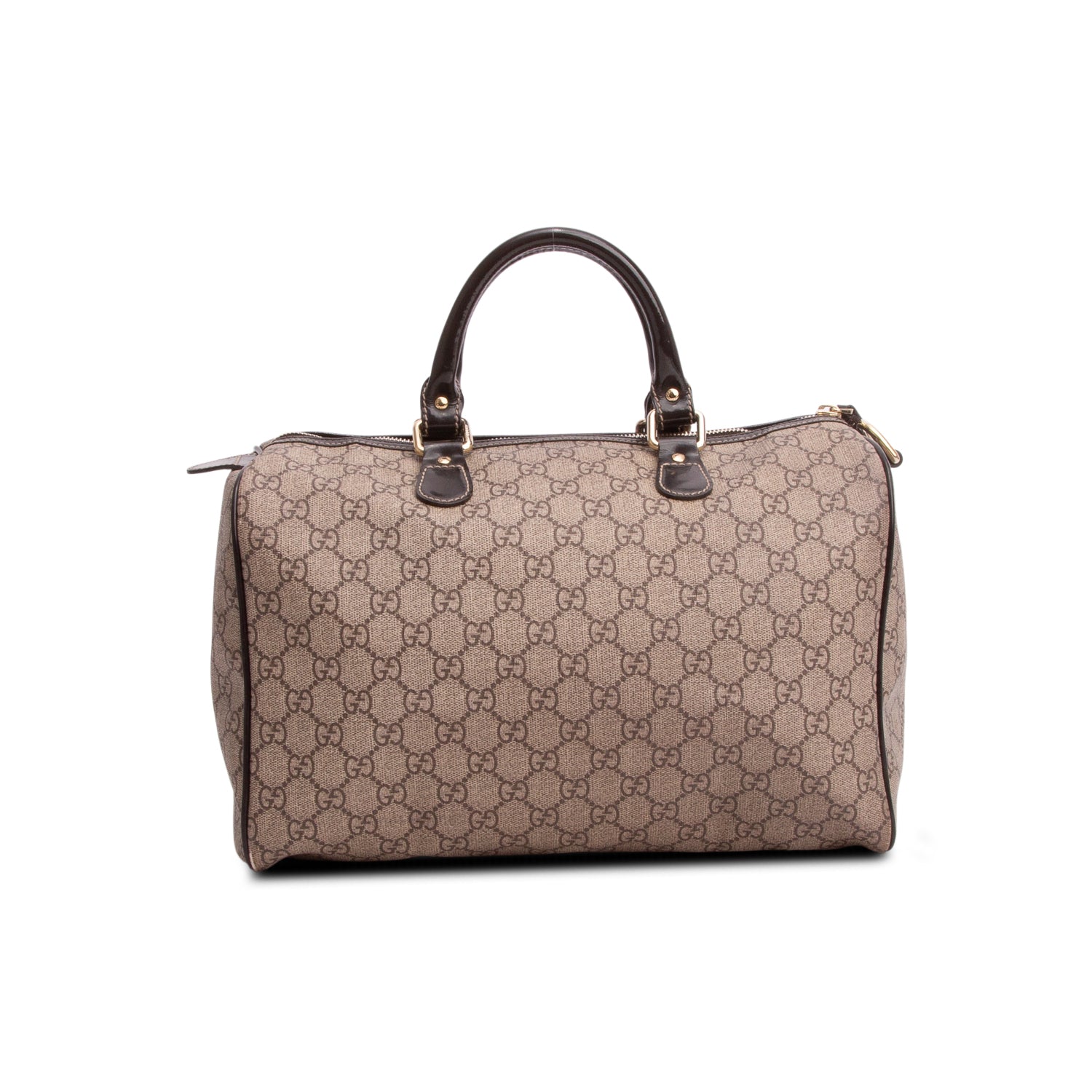 Gucci Beige GG Plus Monogram Tattoo Heart Medium Joy Boston Bag