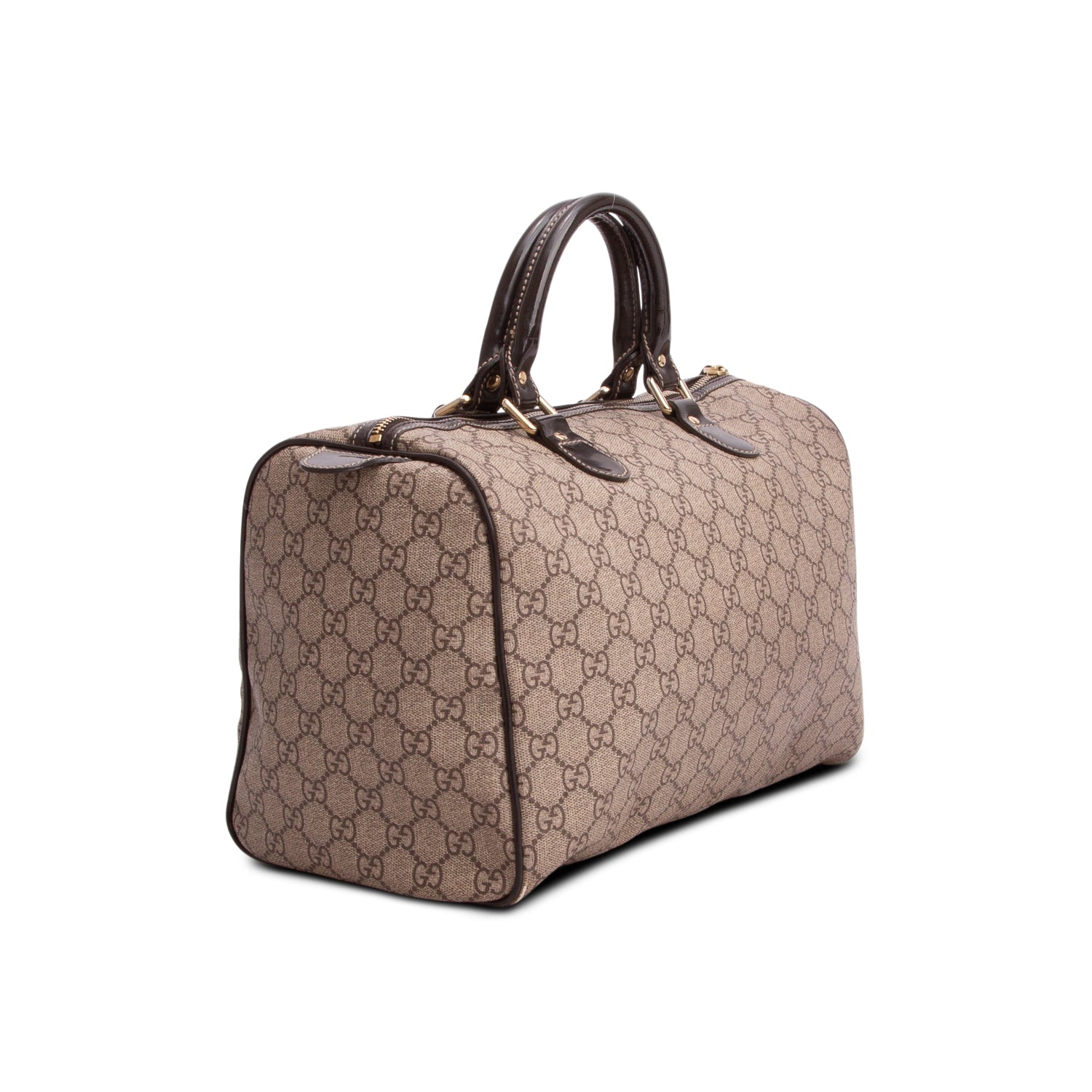 Gucci Beige GG Plus Monogram Tattoo Heart Medium Joy Boston Bag