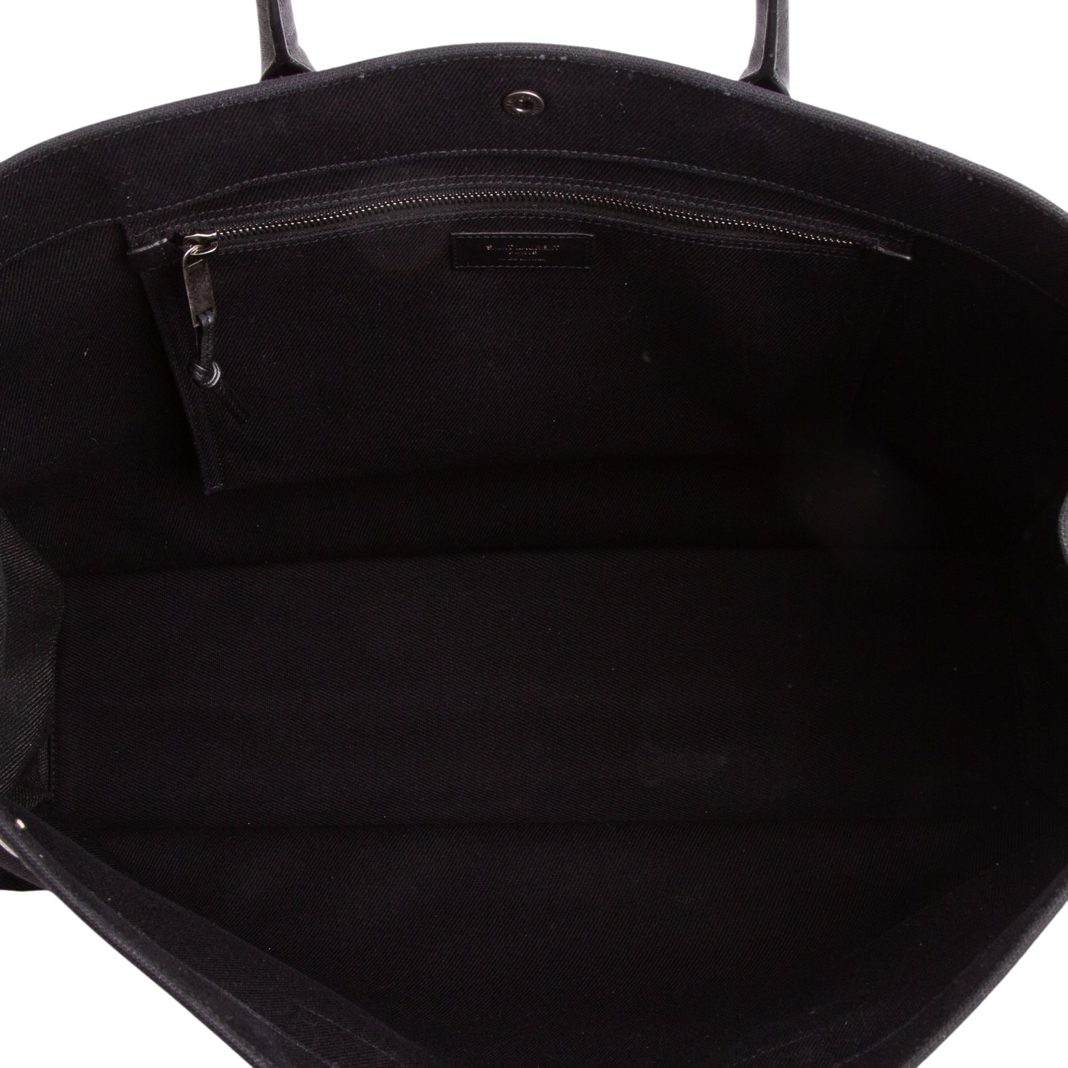 Saint Laurent Black Canvas Large Rive Gauche Canvas Tote