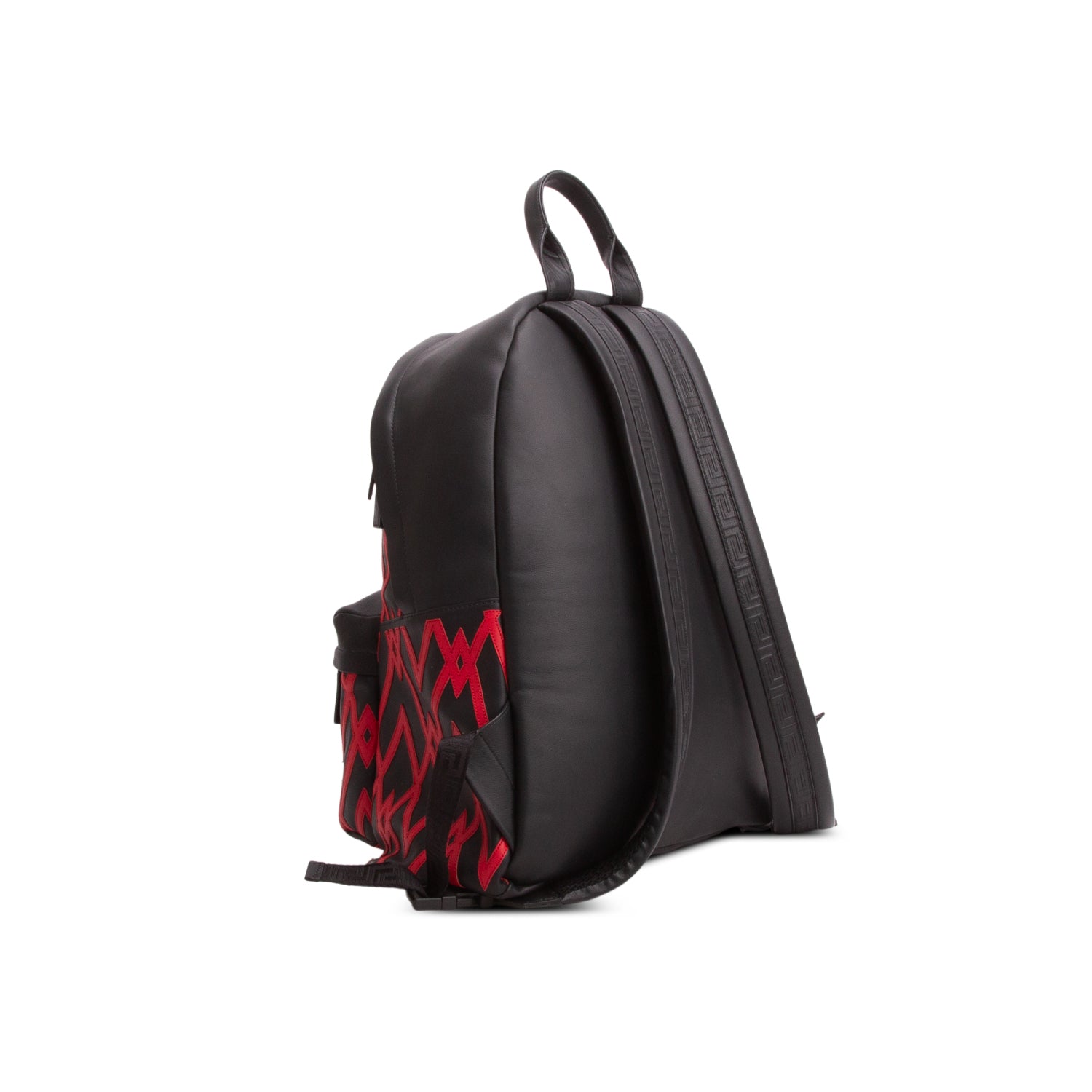 Versace Black/Red Calfskin La Medusa Backpack