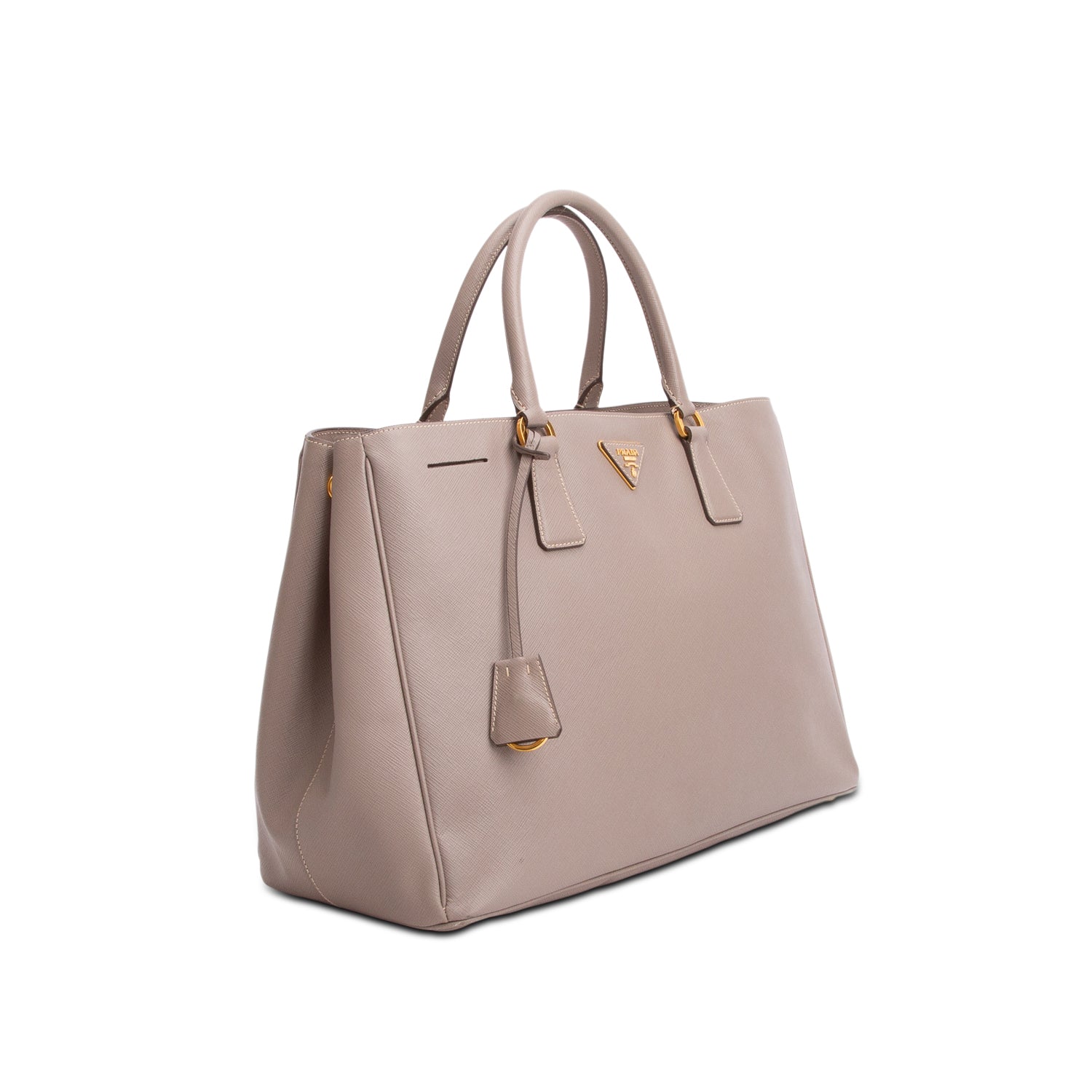Prada Grey Saffiano Lux Large Tote w/ Authenticity Card
