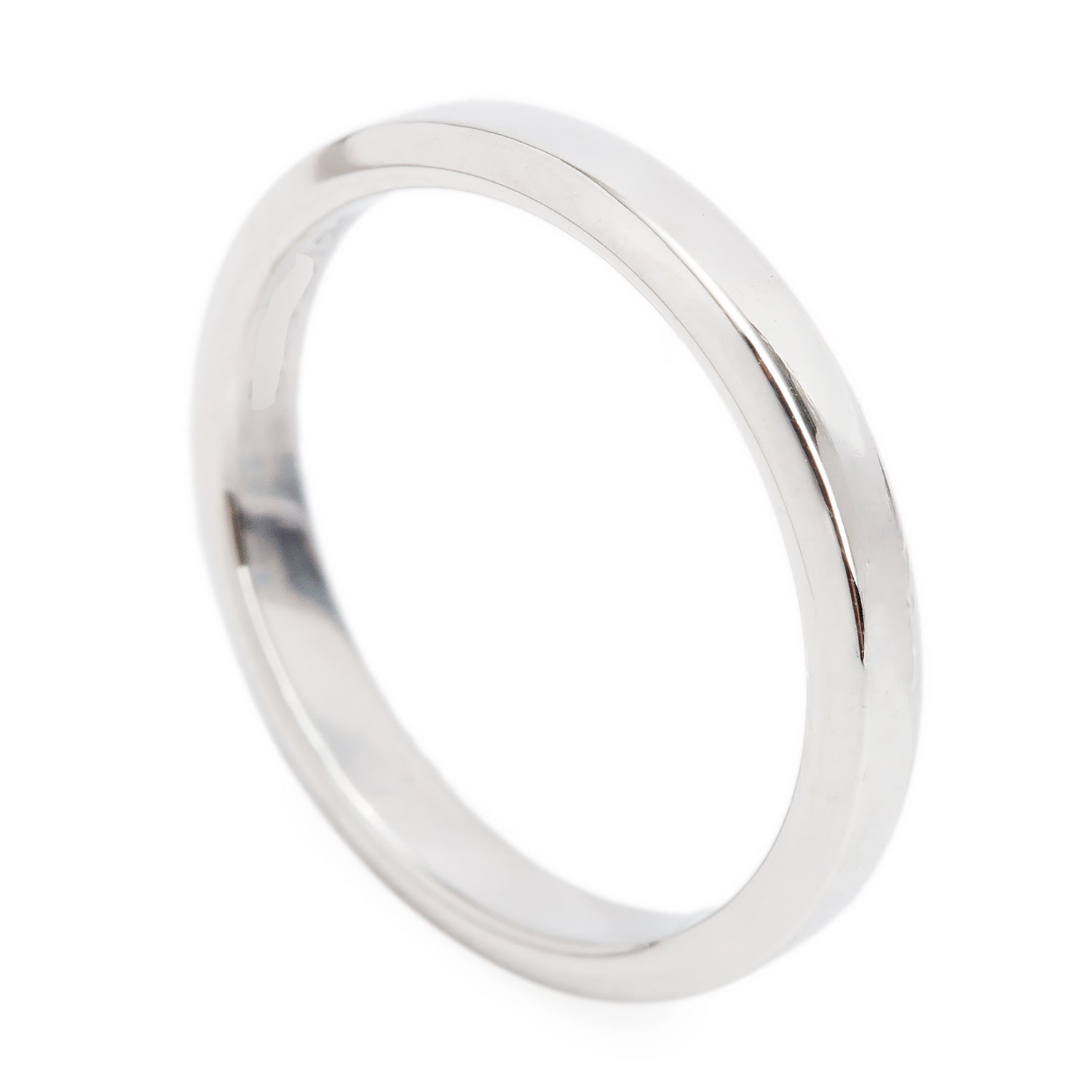 Van Cleef & Arpels Platinum Toujours 2.5 MM Wedding Band Ring, Size 47 4 w/ Receipt & Certificate