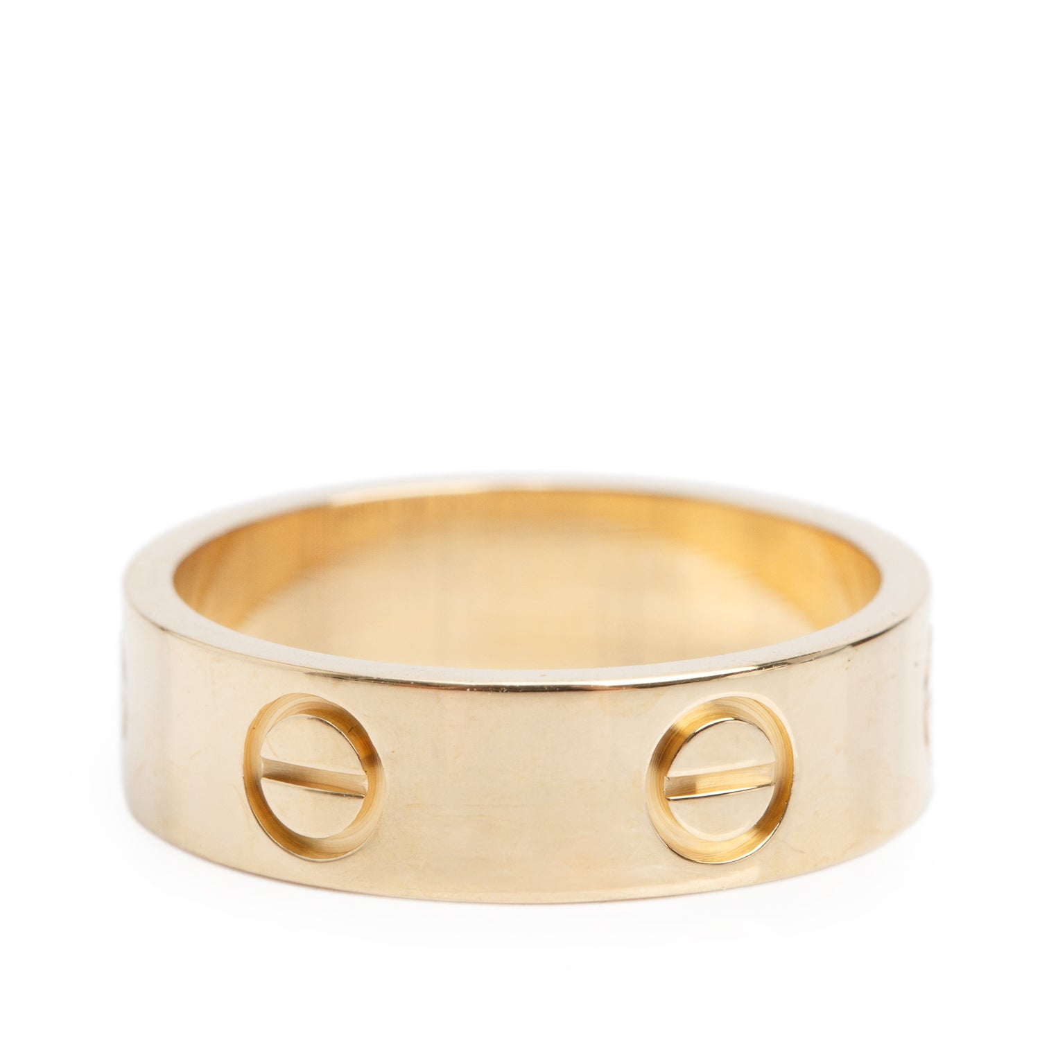 Cartier 2022 18k Yellow Gold 5.5 MM Love Ring, Classic Model, Size 53 6.25 w/ Box & Certificate