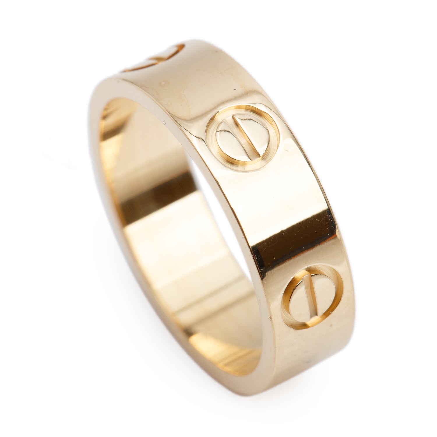 Cartier 2022 18k Yellow Gold 5.5 MM Love Ring, Classic Model, Size 53 6.25 w/ Box & Certificate