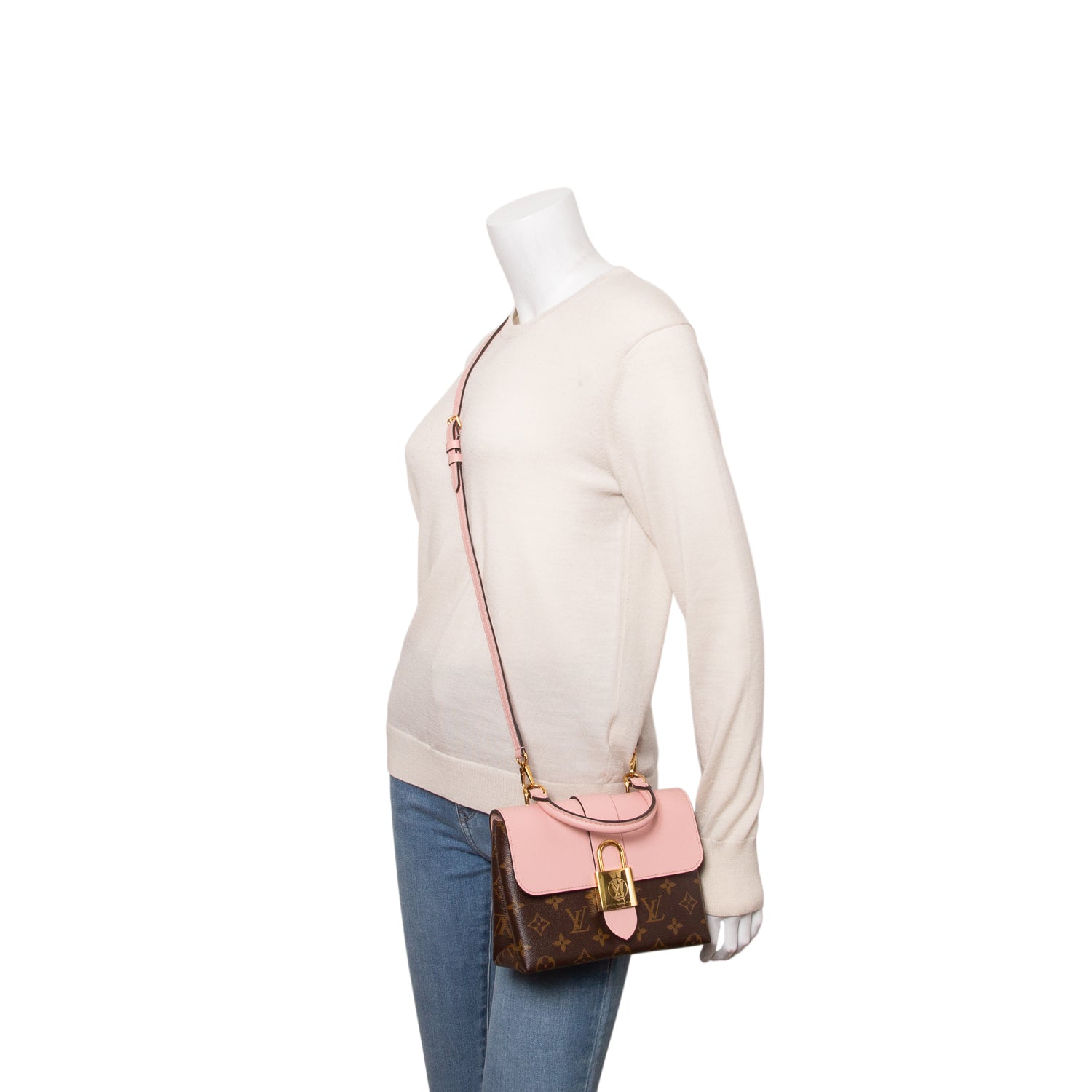Louis Vuitton Monogram Pink Leather Locky BB w/ Strap