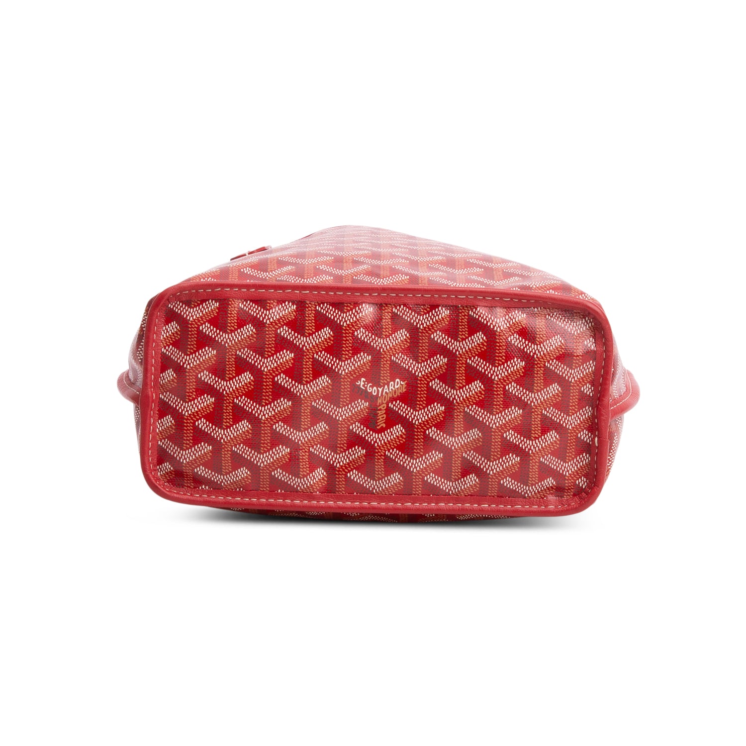 Goyard 2024 Red Goyardine Reversible Mini Anjou w/ Pouch