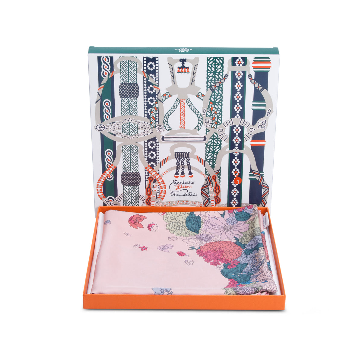 Hermes Pink 'Robe Legere' Scarf 90 w/ Box