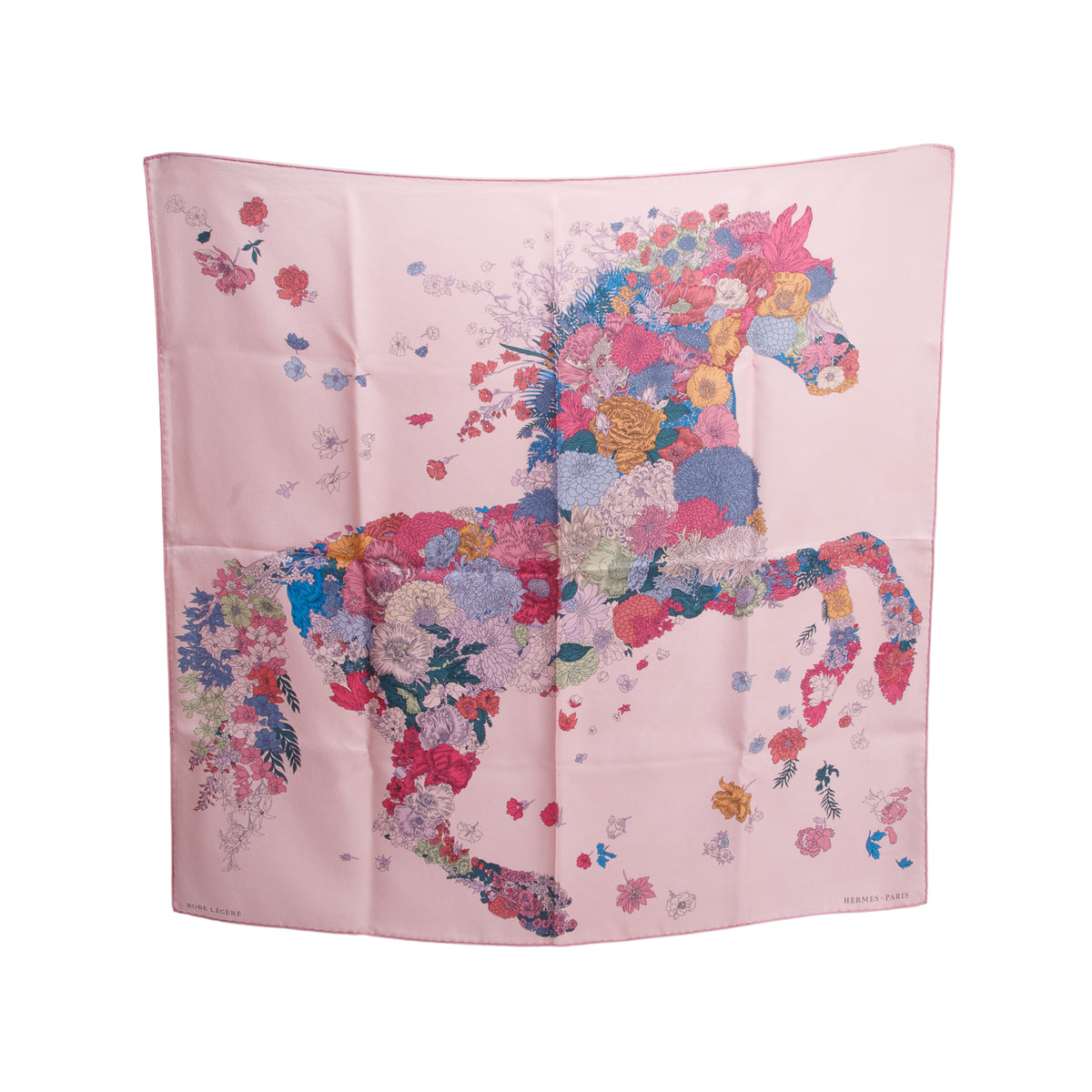 Hermes Pink 'Robe Legere' Scarf 90 w/ Box