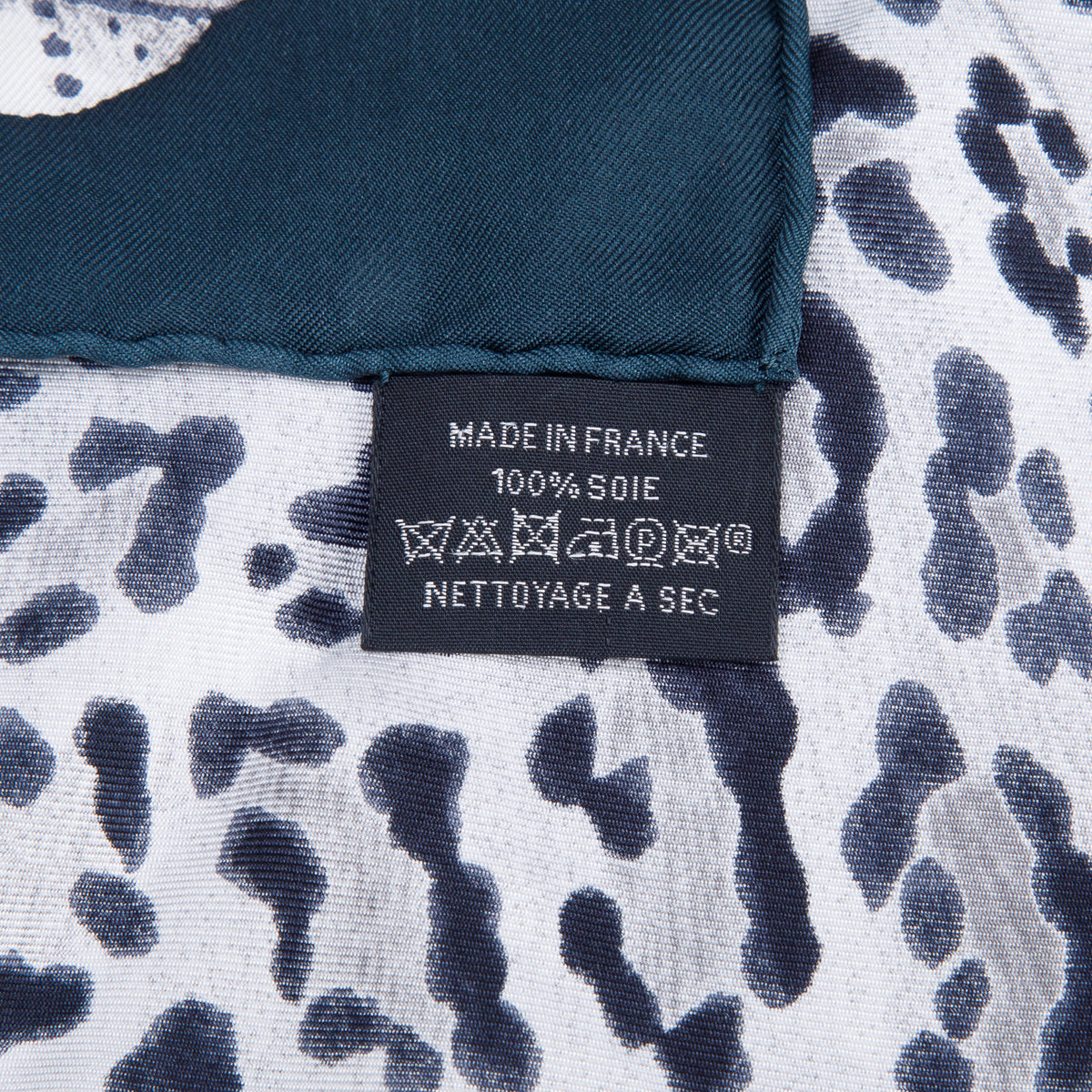 Hermes Green & Multicolor 'Lazy Leopardesses' Scarf 90 w/ Box