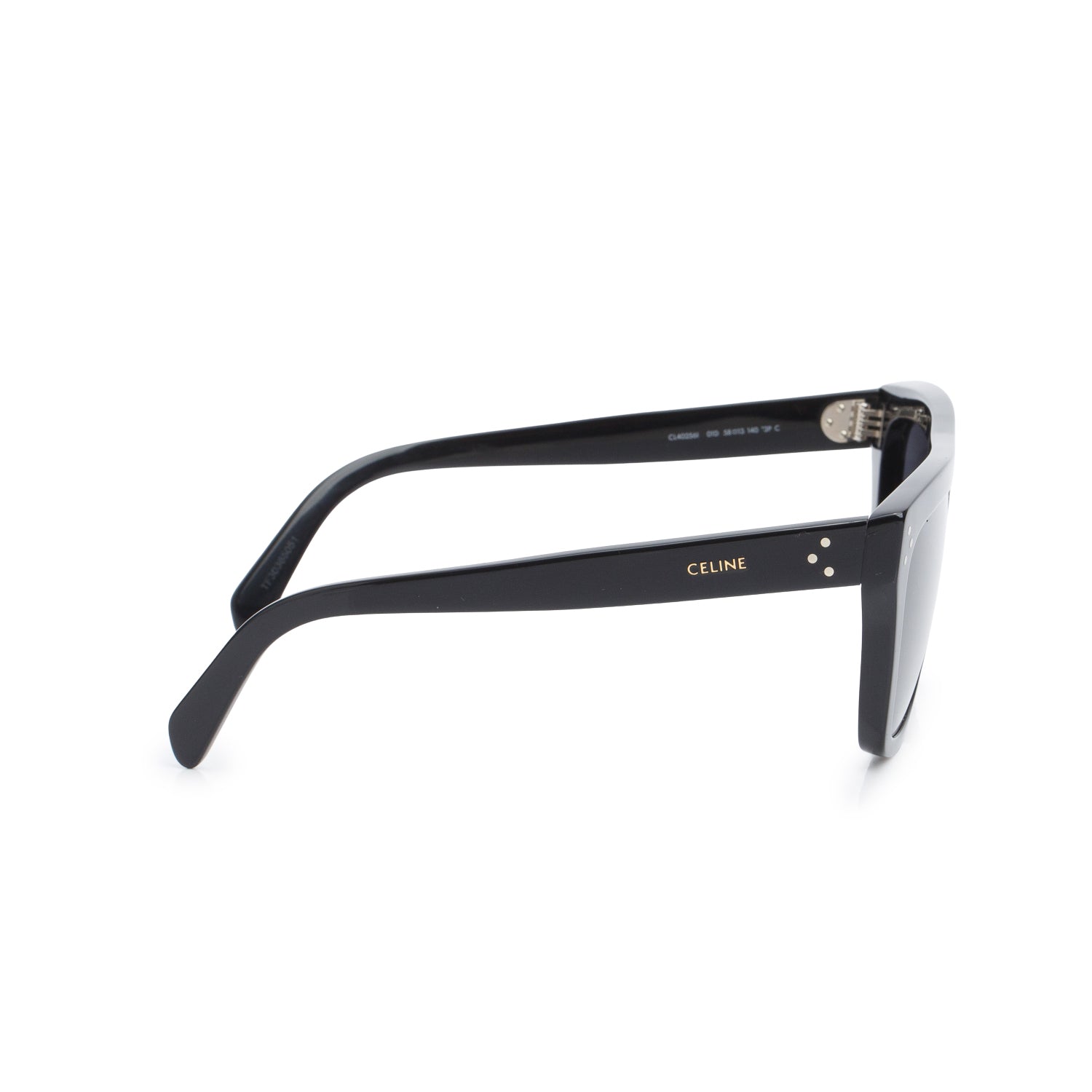 Celine CL40256I Black Acetate Square Shield Sunglasses w/ Box & Case