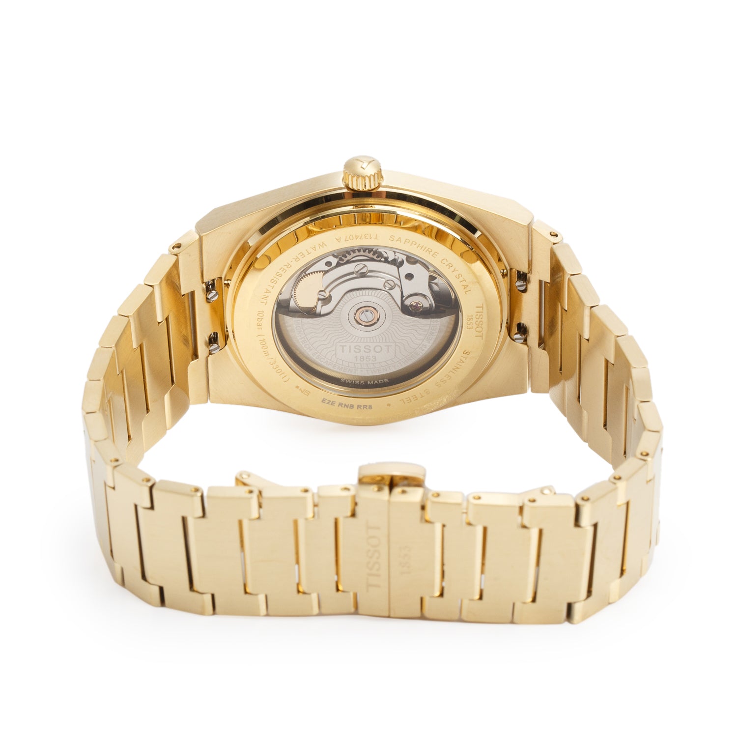 Tissot Gold-Plated Stainless Steel PRX 40 MM Powermatic 80 Automatic Watch Gold Dial w/ Box & Papers