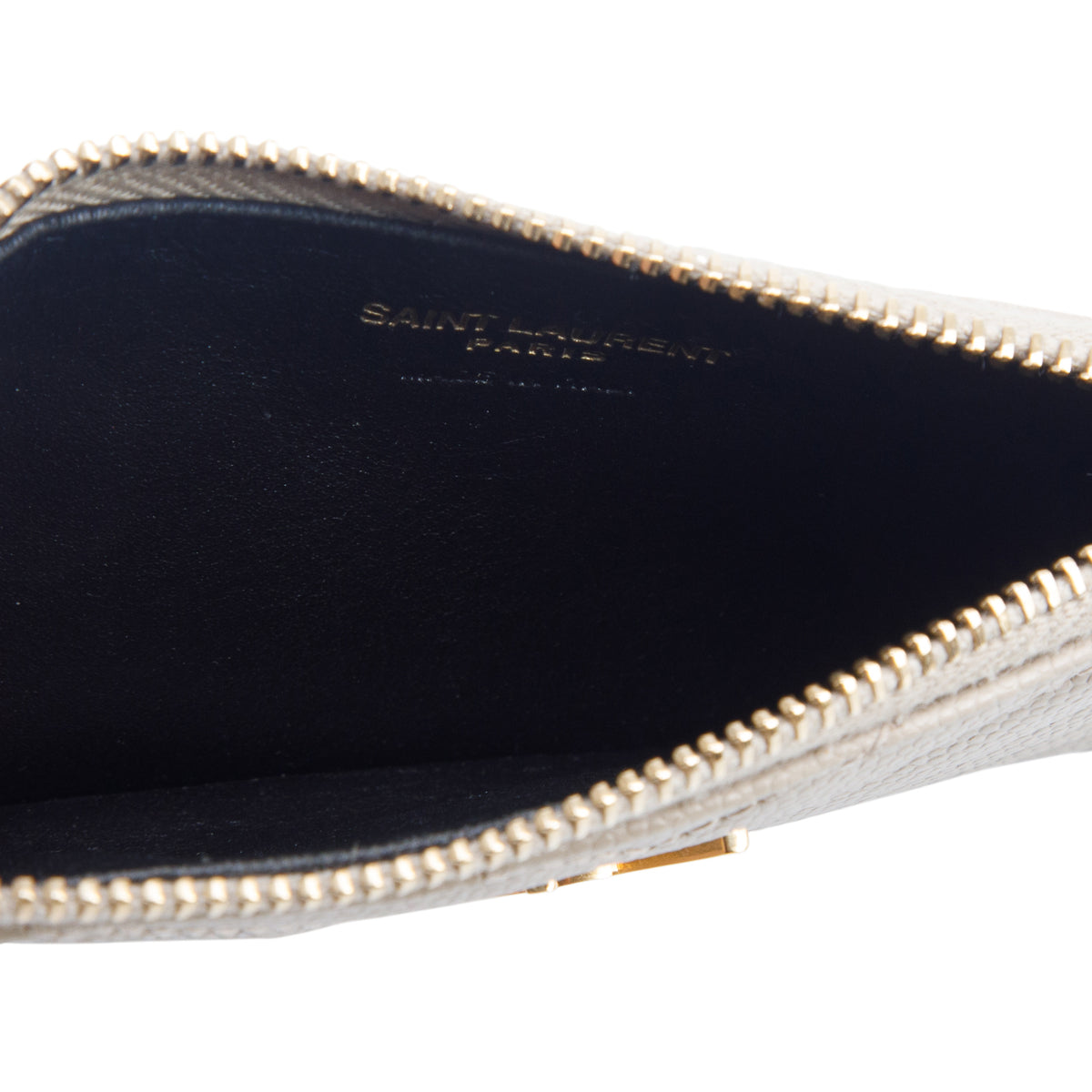 Saint Laurent 2020 Beige Matelasse Grain De Poudre Fragments Card Case