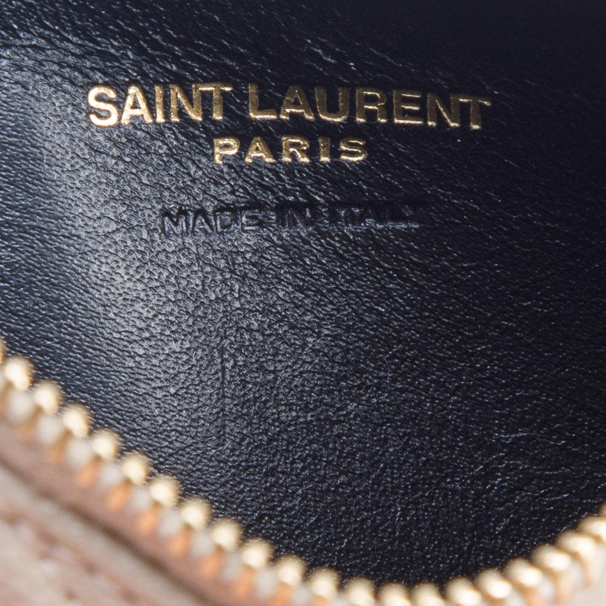 Saint Laurent 2020 Beige Matelasse Grain De Poudre Fragments Card Case