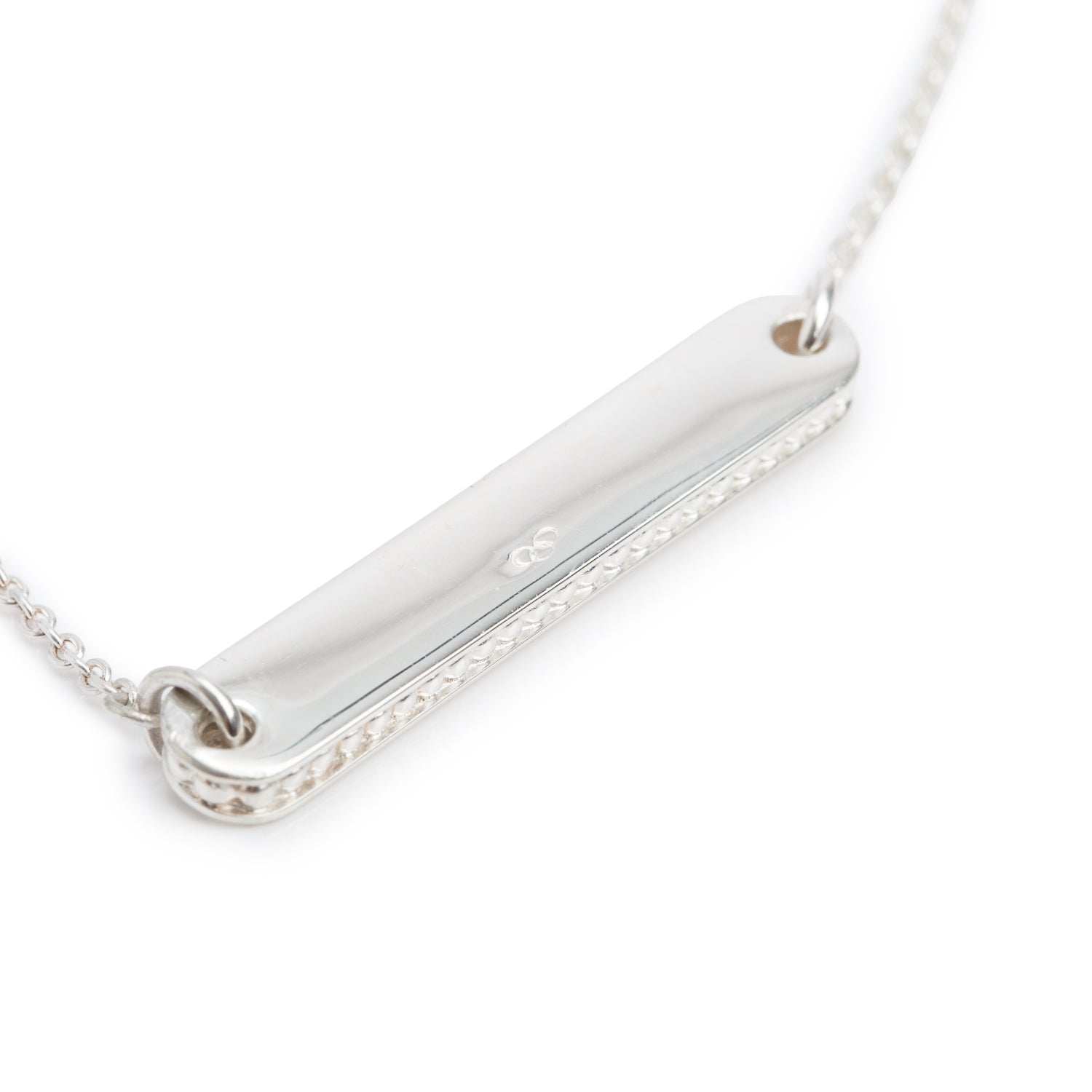 Links of London Sterling Silver Narrative Bar Pendant Necklace