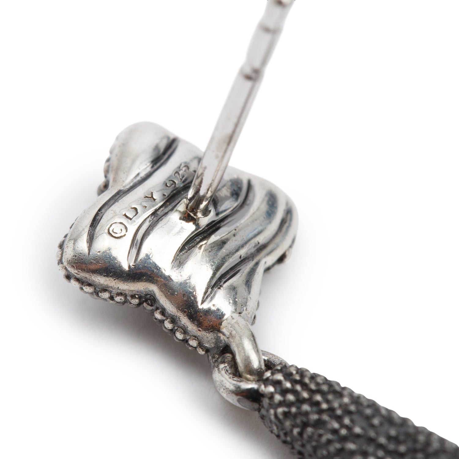 David Yurman Sterling Silver Diamond Midnight Melange Drop Earrings