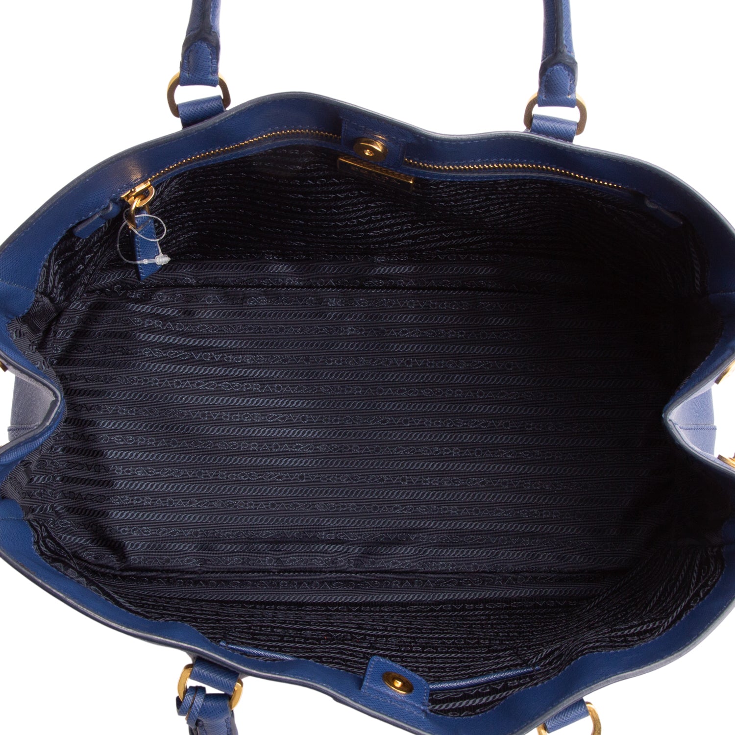 Prada Blue Saffiano Lux Large Tote