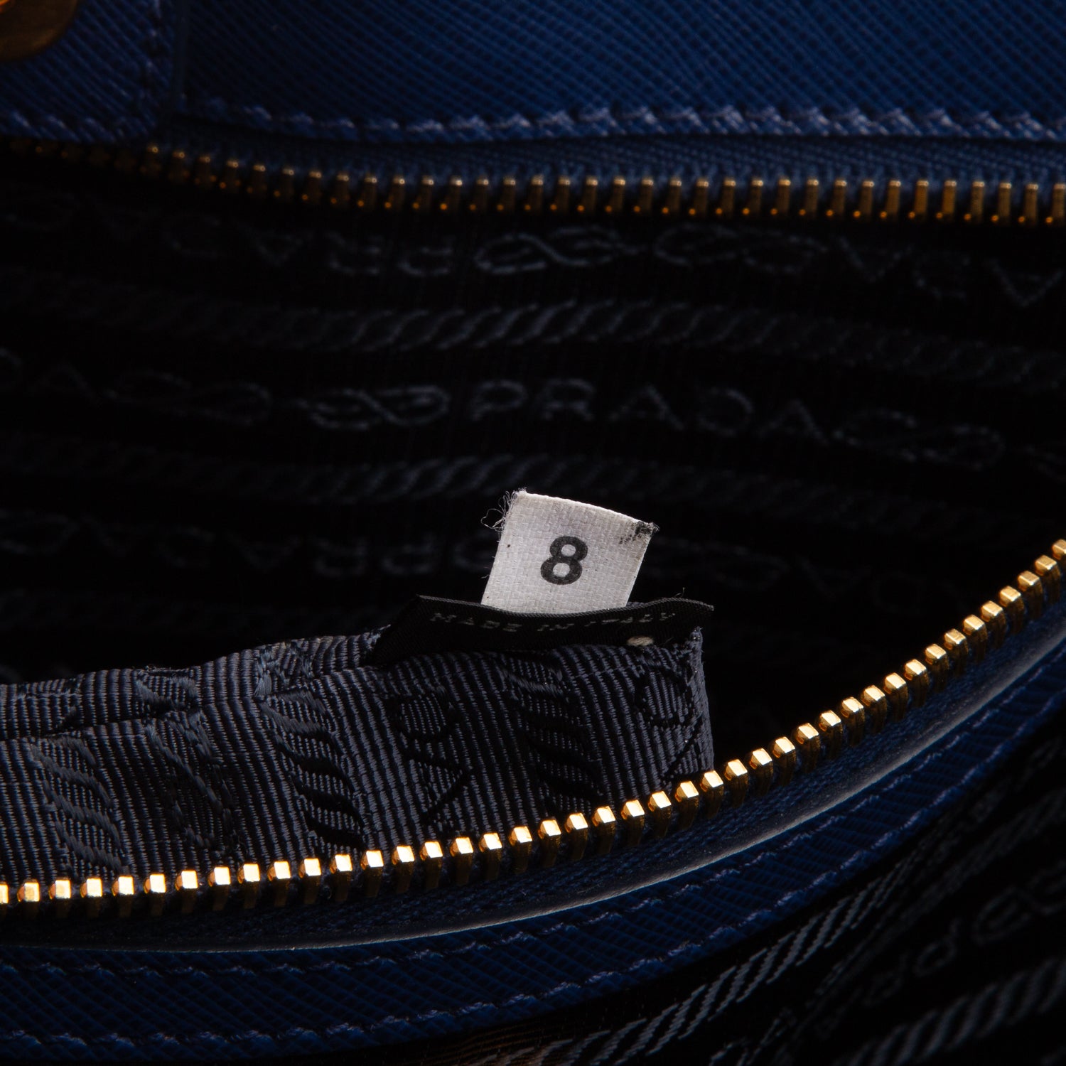 Prada Blue Saffiano Lux Large Tote