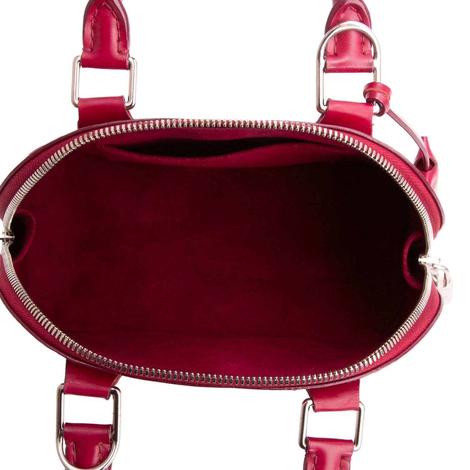 Louis Vuitton Magenta Epi Leather Alma BB w/ Strap