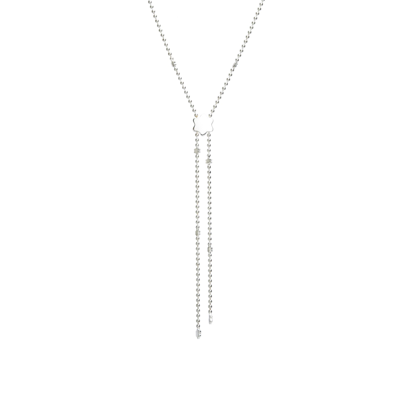 Montblanc Sterling Silver Star Sparks Lariat Necklace w/ Box