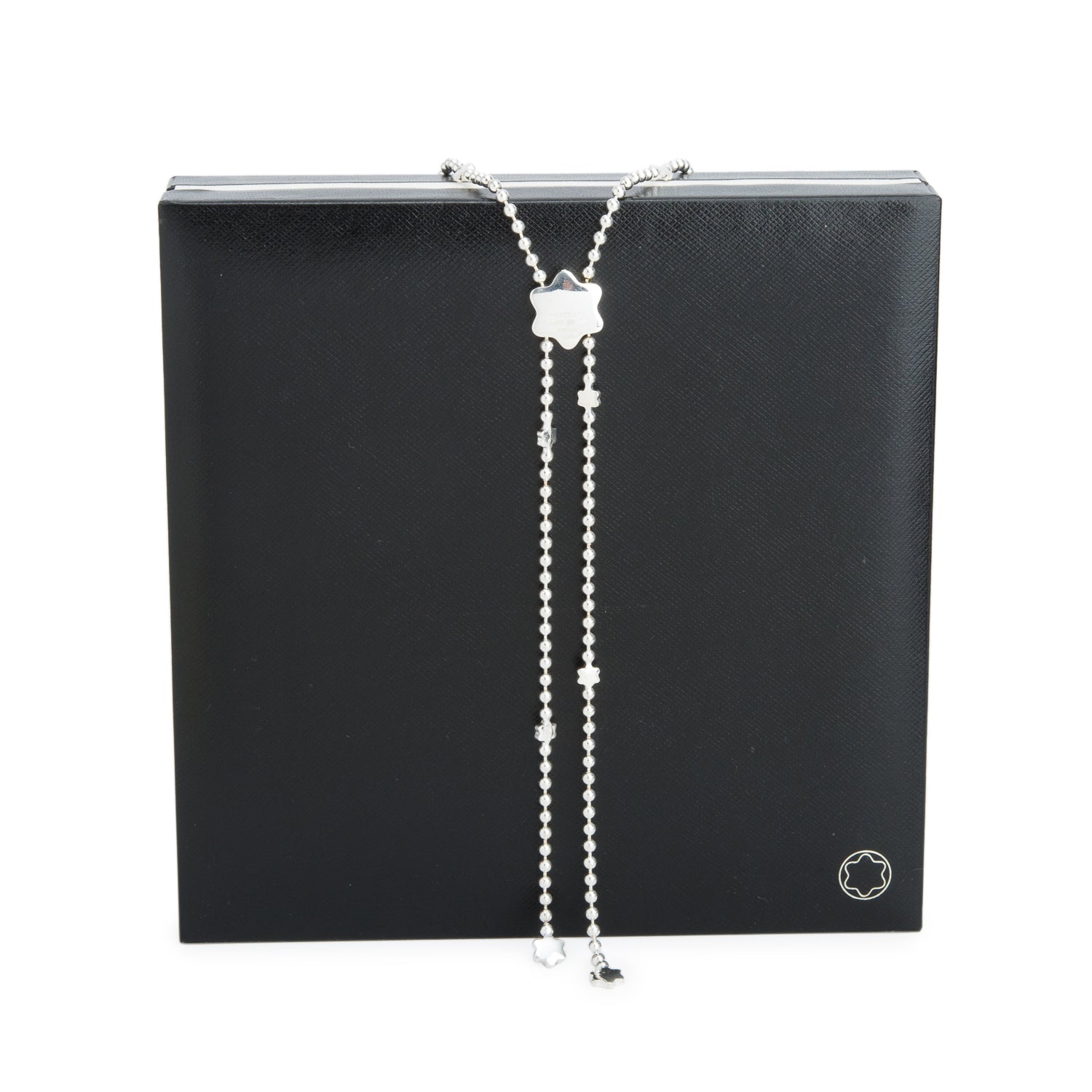 Montblanc Sterling Silver Star Sparks Lariat Necklace w/ Box