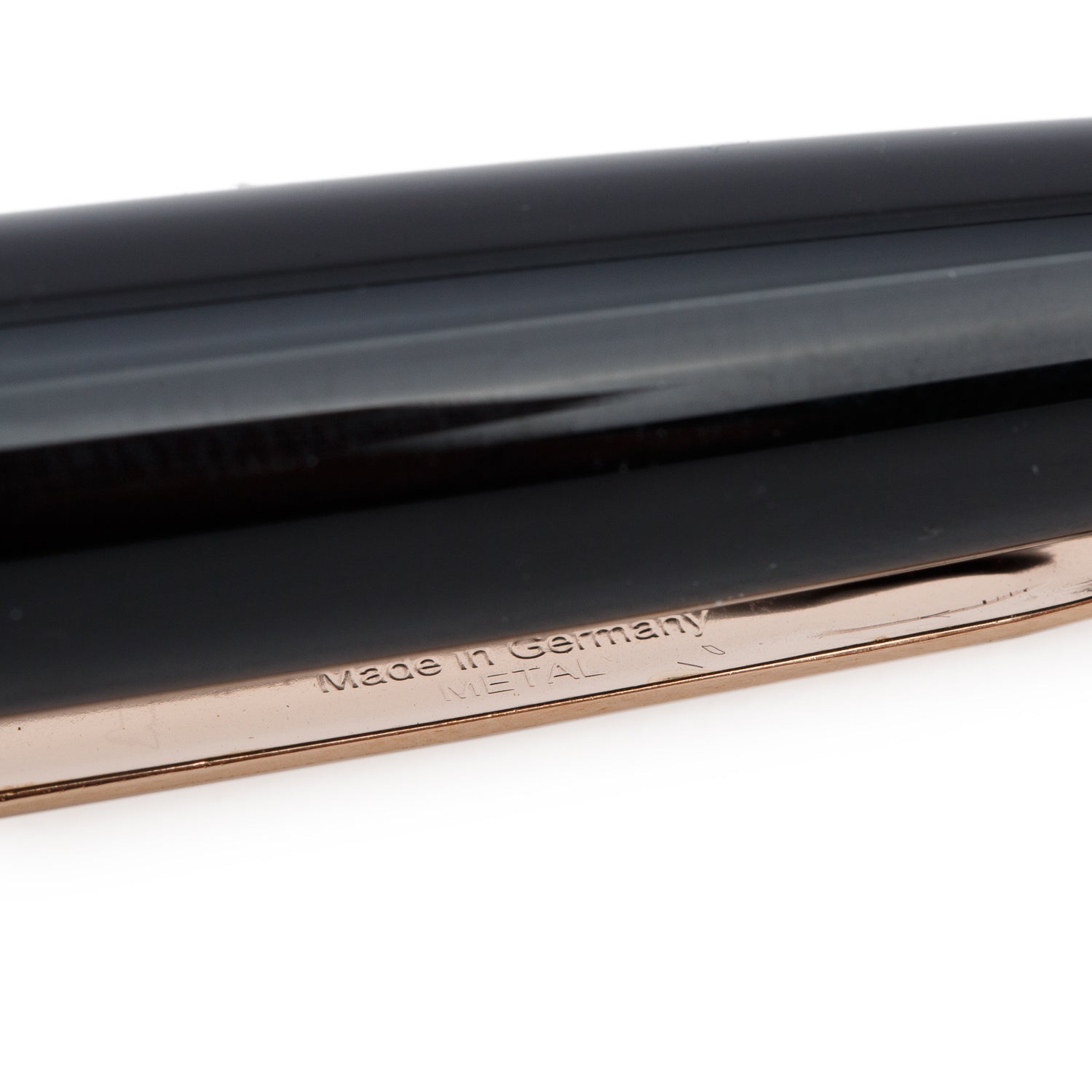 Montblanc Rose Gold Coated Meisterstuck Classique Black Resin Ballpoint Pen w/ Box