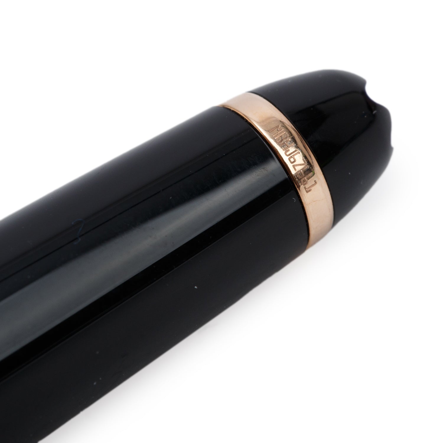 Montblanc Rose Gold Coated Meisterstuck Classique Black Resin Ballpoint Pen w/ Box