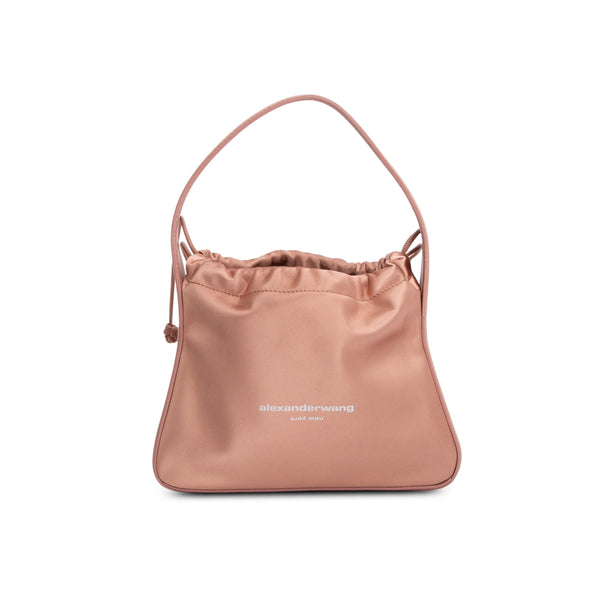 バッグ Alexander Wang 3way leather bag Rose y2k Alexander Wang Pink Satin Calfskin Leather Small Ryan Drawstring