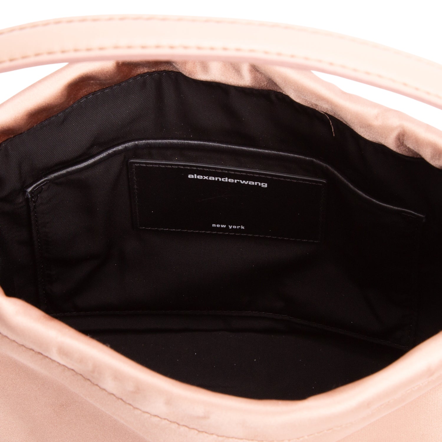 Alexander Wang Pink Satin Calfskin Leather Small Ryan Drawstring Bag