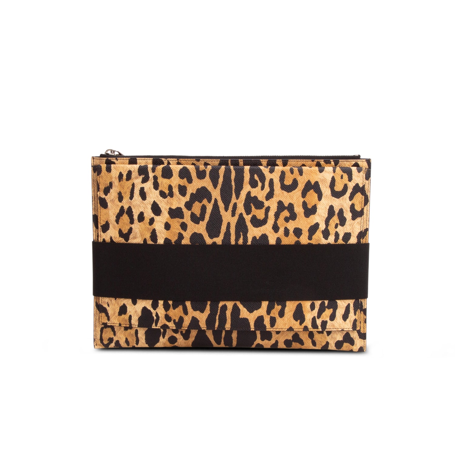 Givenchy Leopard Print Calfskin Leather Zip Clutch w/ Box