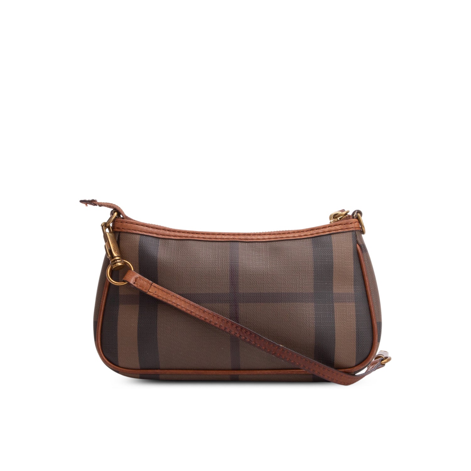 Burberry Brown Check Coated Canvas Pochette Bag – OLIVER'S