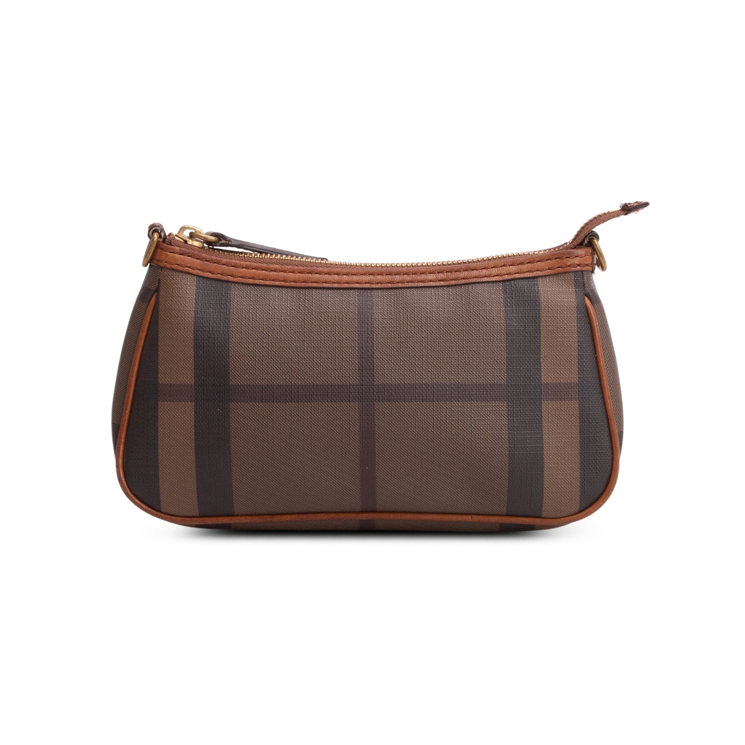 BURBERRY ブラウン ケース FN 5505 Burberry Brown Check Coated Canvas Pochette Bag – OLIVER'S