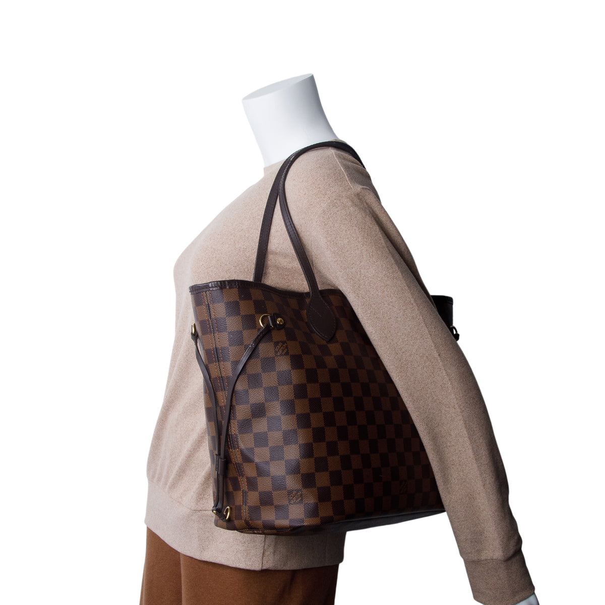Louis Vuitton 2020 Damier Ebene Neverfull MM w/ Pouch