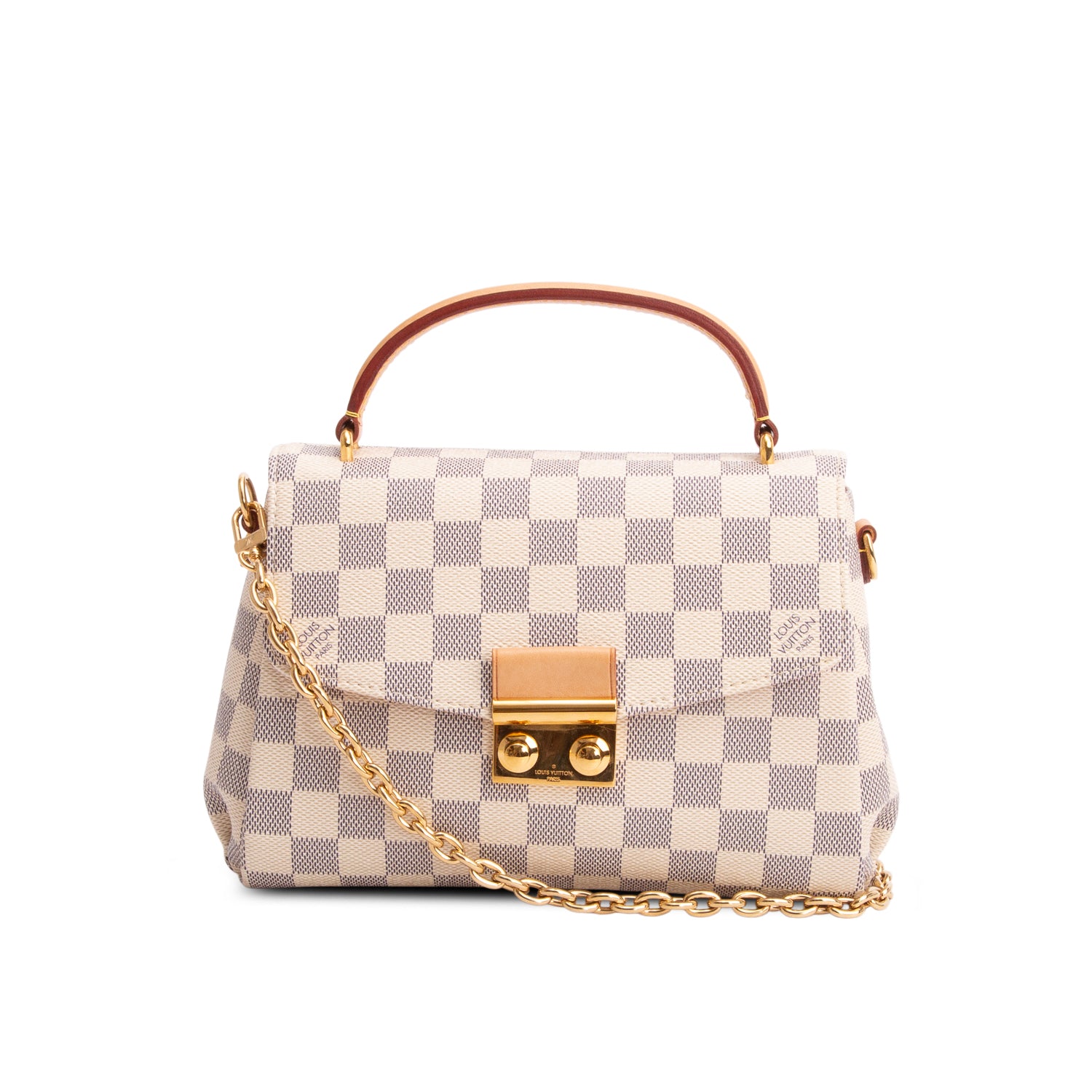 Louis Vuitton Damier Azur Croisette Bag w/ Chain