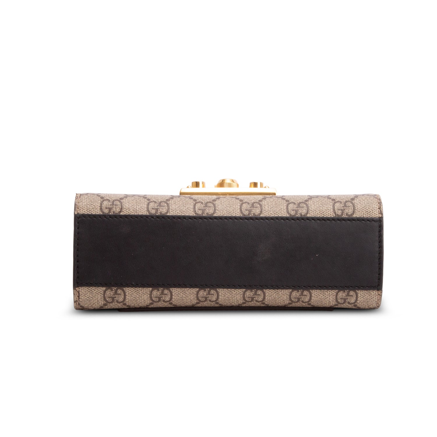 Gucci GG Supreme Monogram Moon Calfskin Small Padlock Shoulder Bag